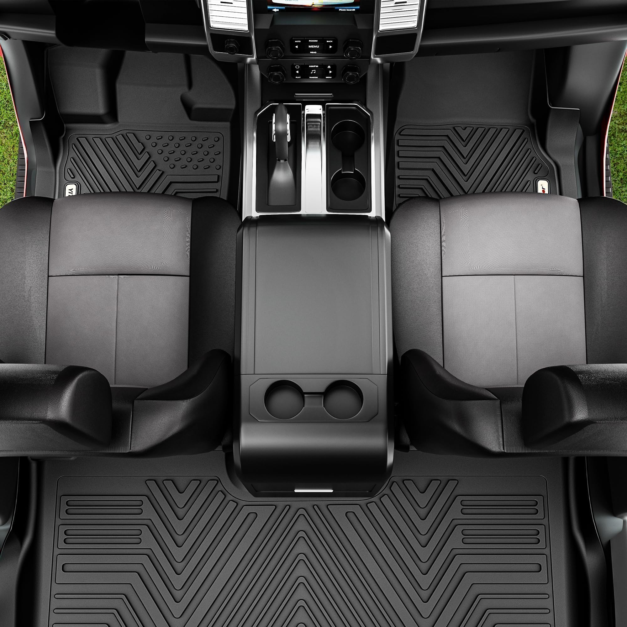 Yitamotor Floor Mats & Cargo Liner Fit For 2018-2025 Chevrolet Traverse 7 Seats, Custom Fit All-Weather Tpe Rubber Car Mats Line