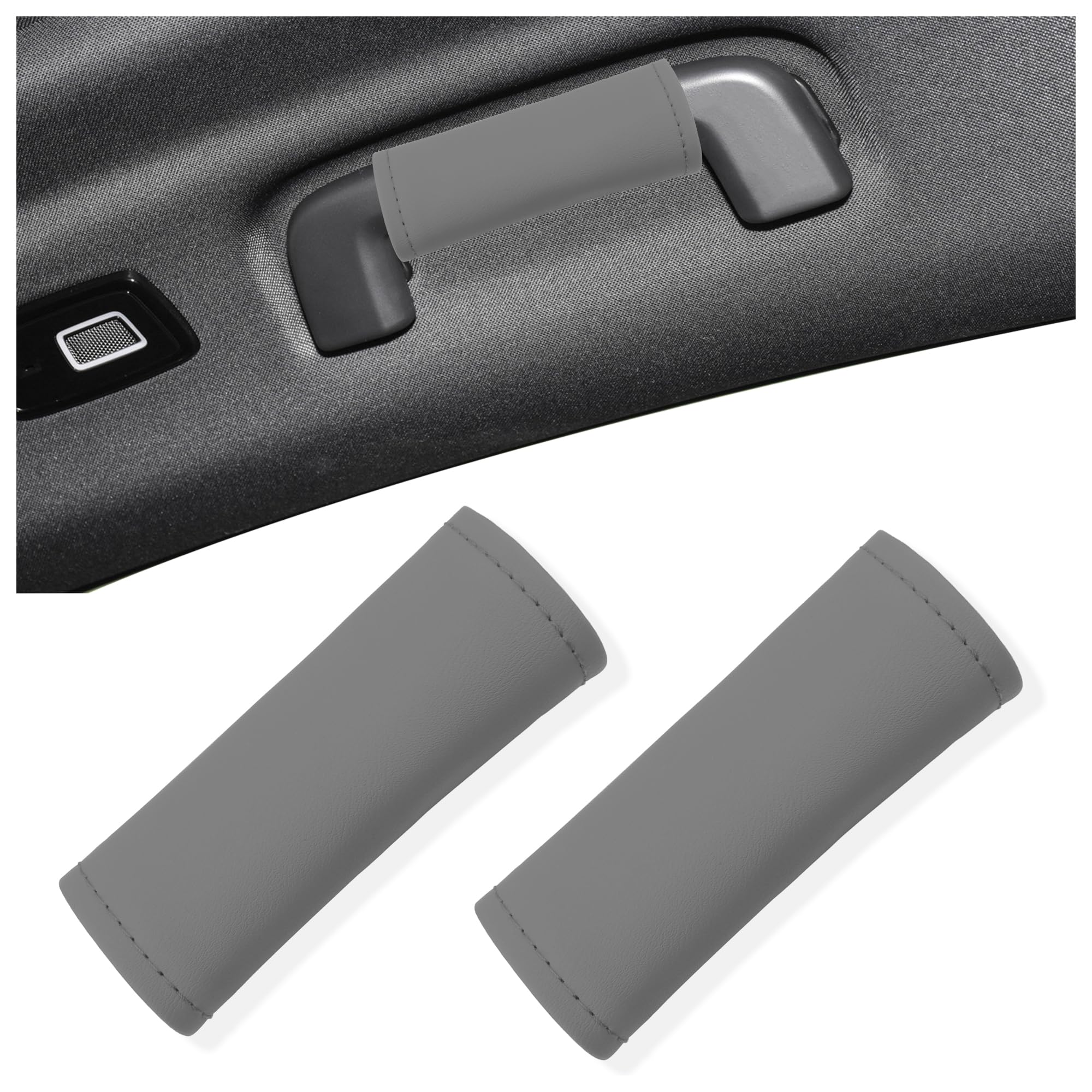 carleef 2PCS Leather Inside Car Door Handle Protector,Colorful Car Handle Cover for Car Decorations & Door Pull Handle Protectio