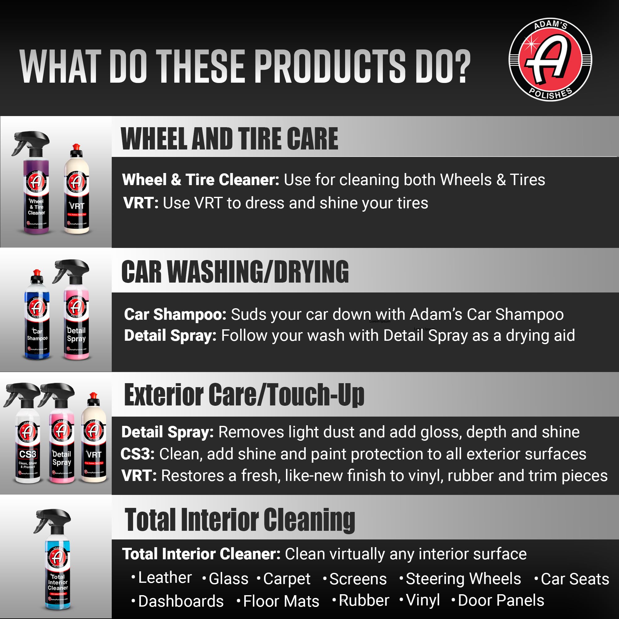 Adam'S Essential Car Wash Kit (17-Item) - Auto Detailing Car Care Cleaning Kit With Foam Gun & Bucket Car & Truck Lovers, Dads,