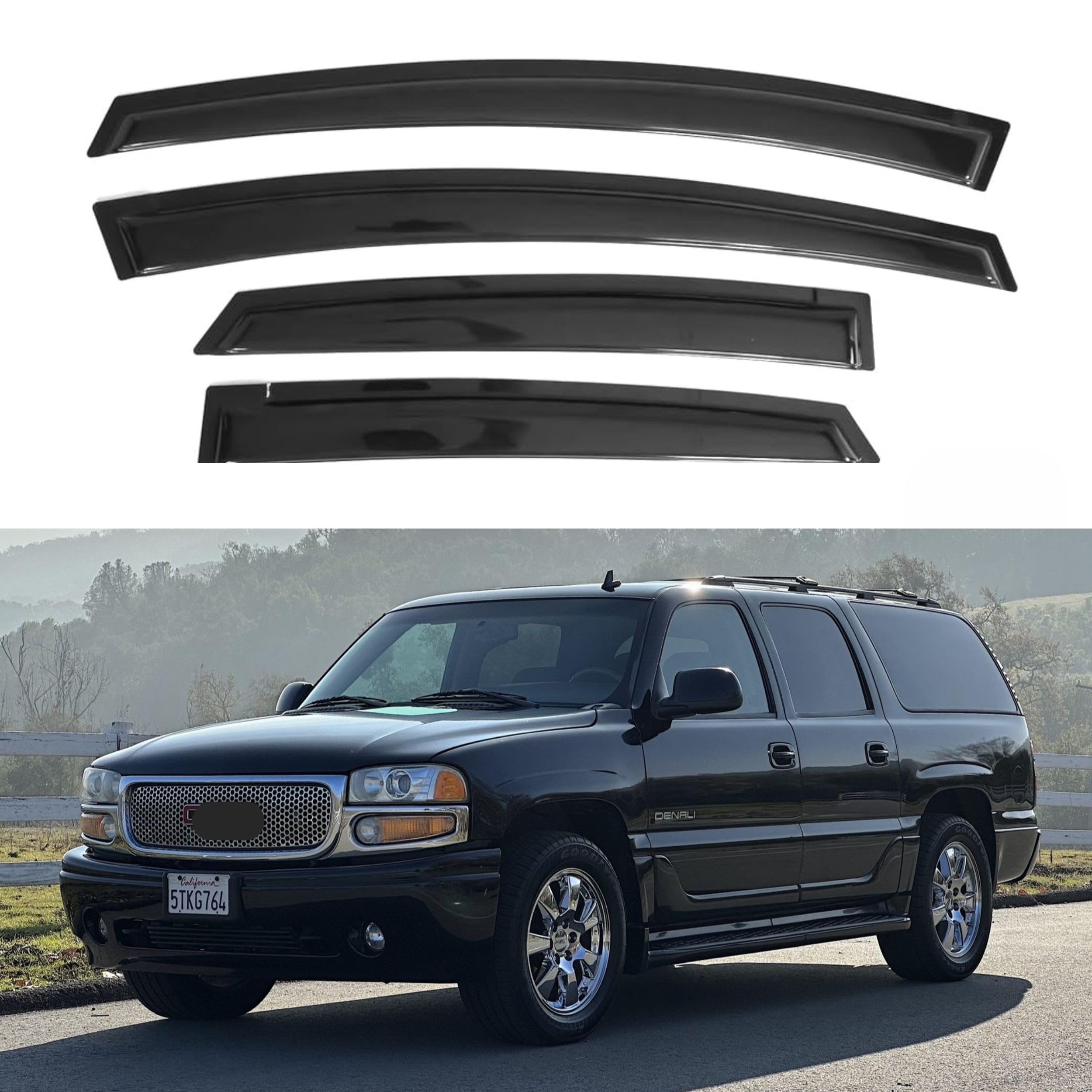 Ig Window Visor Compatible With 2000-2006 Chevy Chevrolet Tahoe & Gmc Yukon, Vent Visors Deflectors For 2002-2006 Cadillac Escal