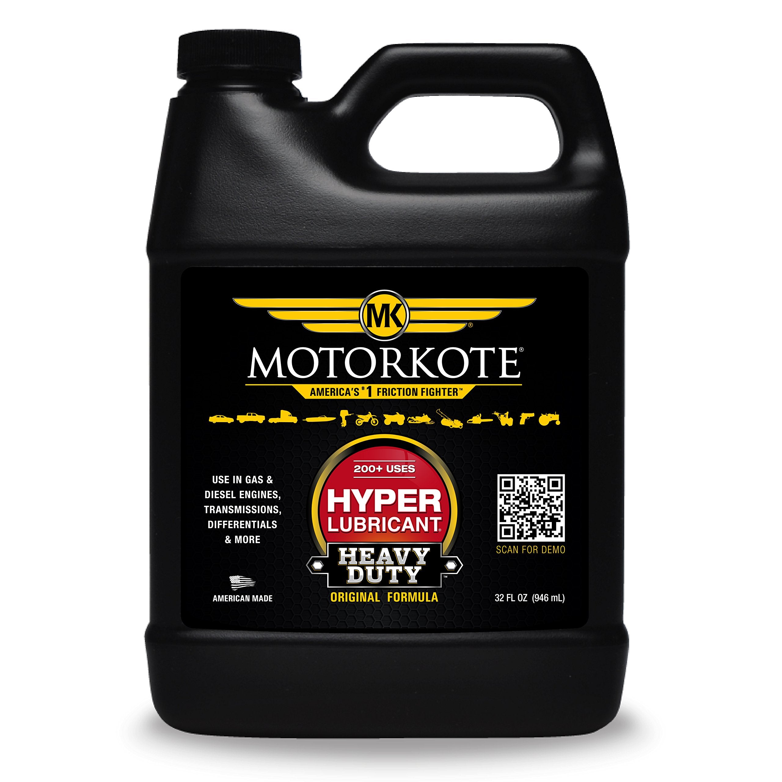 Motorkote Heavy Duty Hyper Lubricant, 32-Ounce, 6-Pack, Amber, Model MK-HL32-06-6PK, Metal