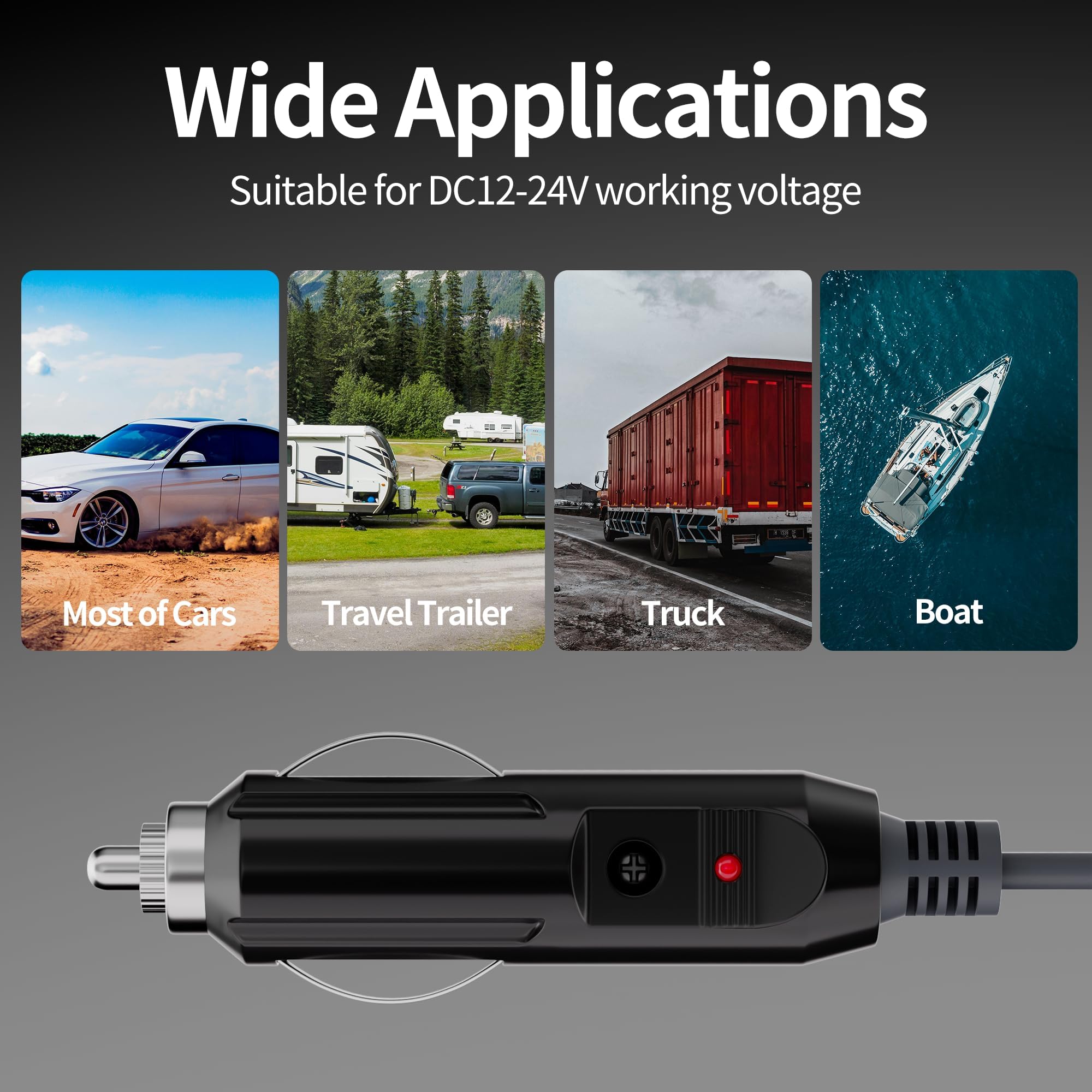 Starlink Mini Car Charger, Star Link Mini Dc Power Cable Direct To Cigarette 12V-24V Adapter, 10Ft/3M Power Cable For Mini Starl