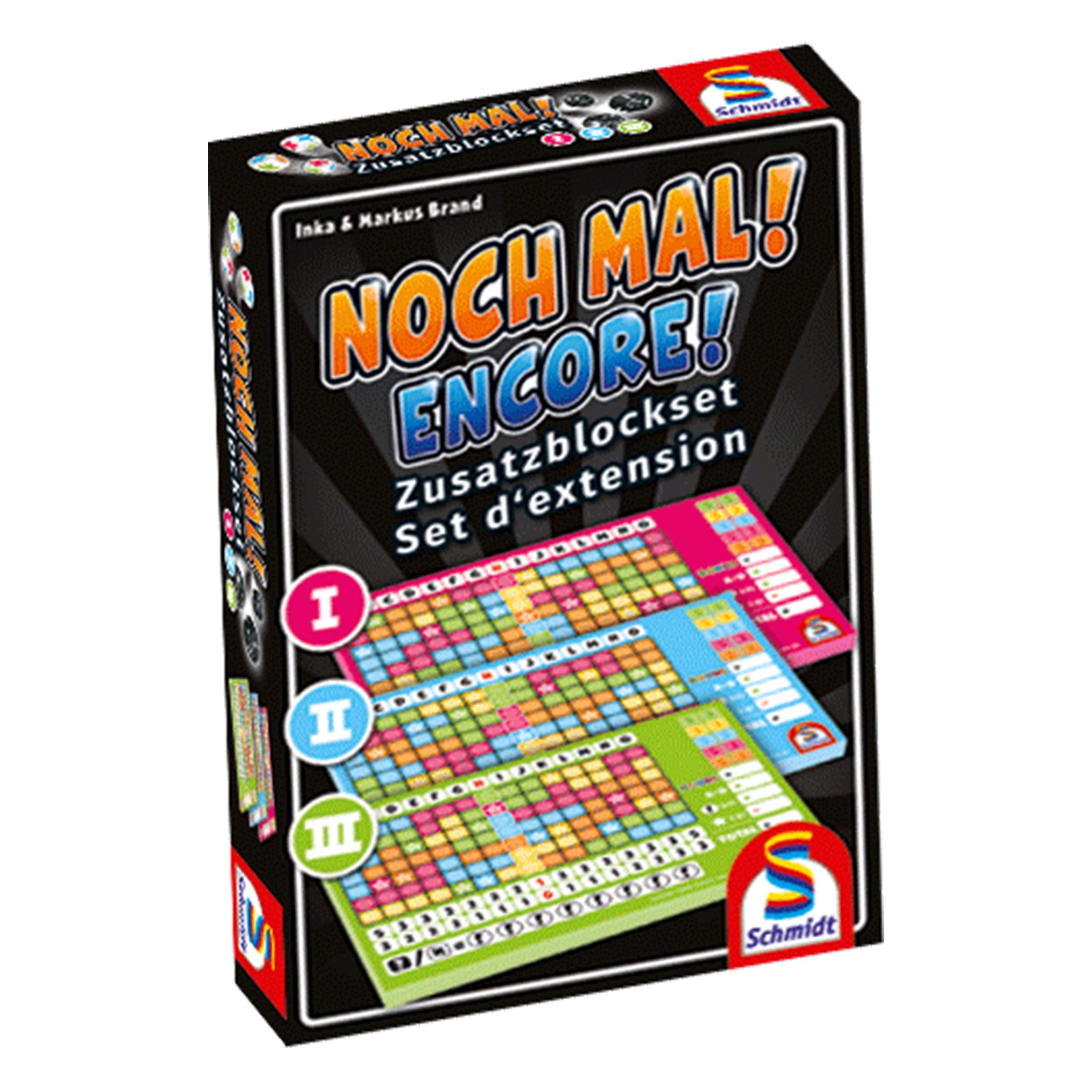Schmidt Noch Mal! Additional Blocks Game, Pack of 3, Assorted, Black, Model 49371, Paper Material