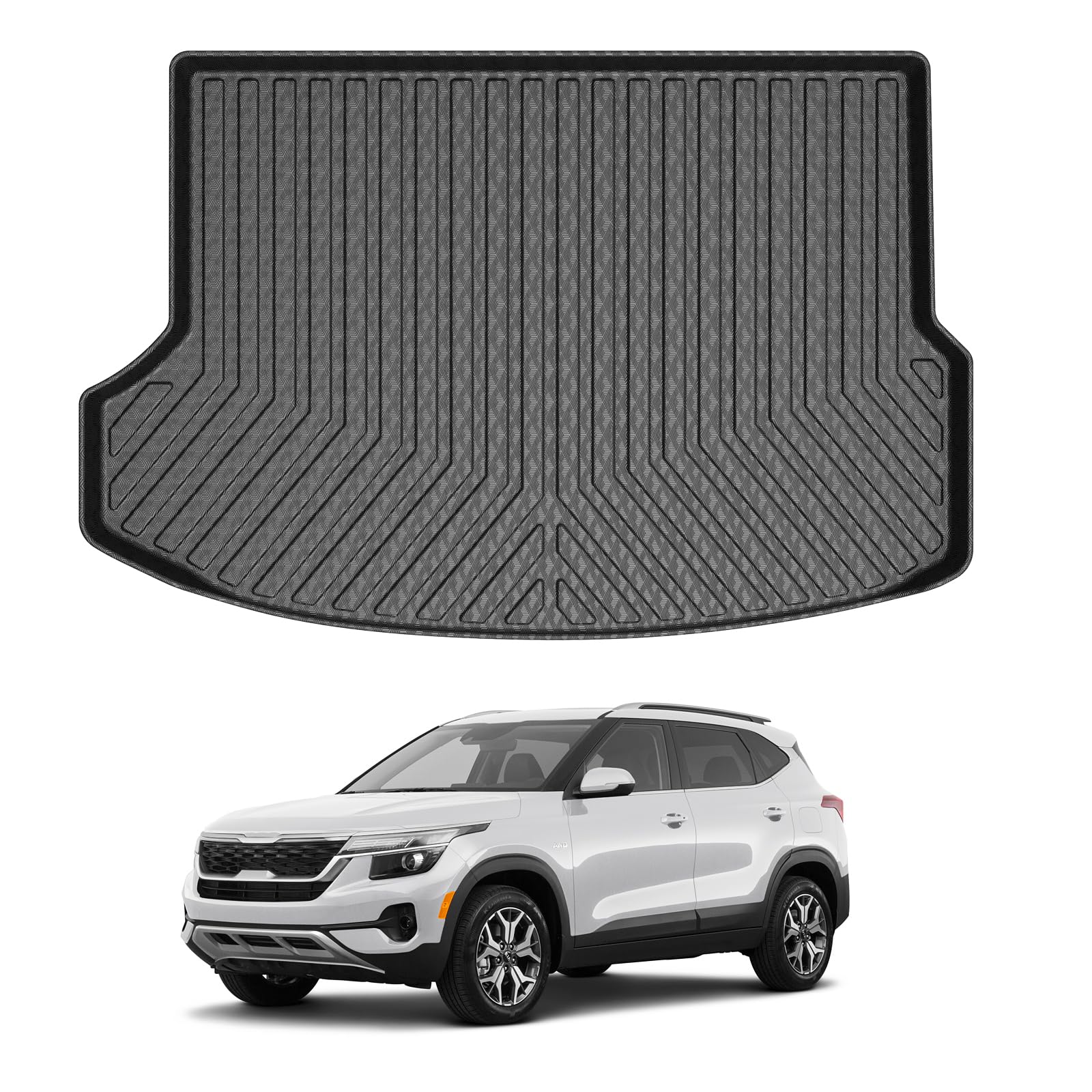 Mixsuper Custom Fit Cargo Liner For 2021-2025 Kia Seltos, Fit Seltos Sx/Sx Turbo, Only Fits Models With Subwoofer In Cargo Area,