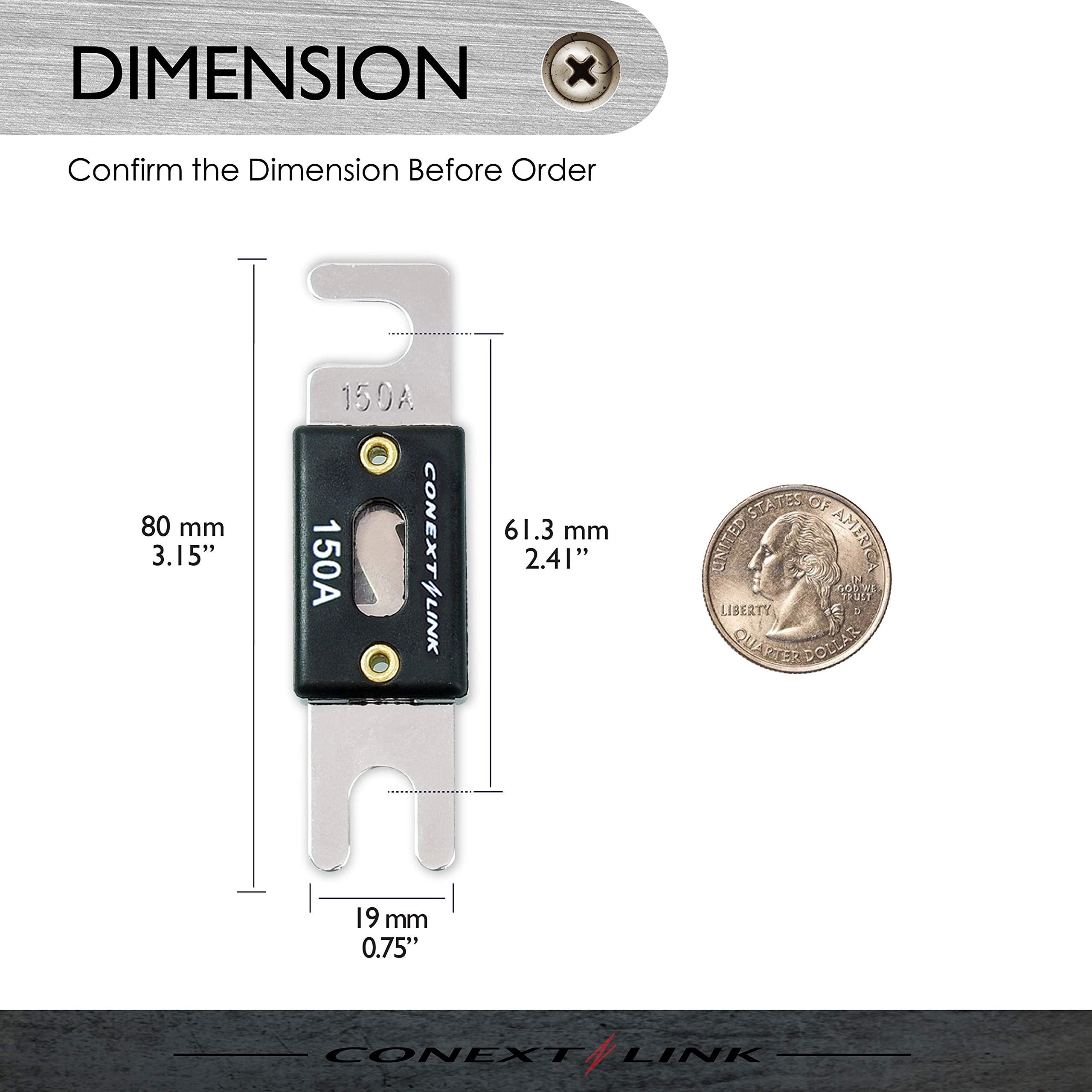Conext Link Anl150-5 Nickel 150 Amp Anl Fuse 5 Pack (14022)
