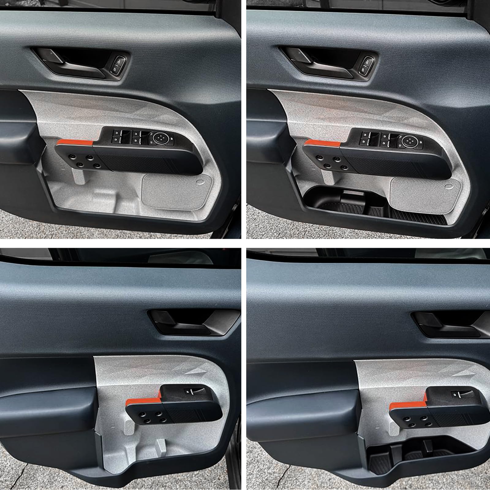 Mabett Door Side Storage Tray for Ford Maverick 2022-2025, TPE Organizer Box Set, Black, 4PCS