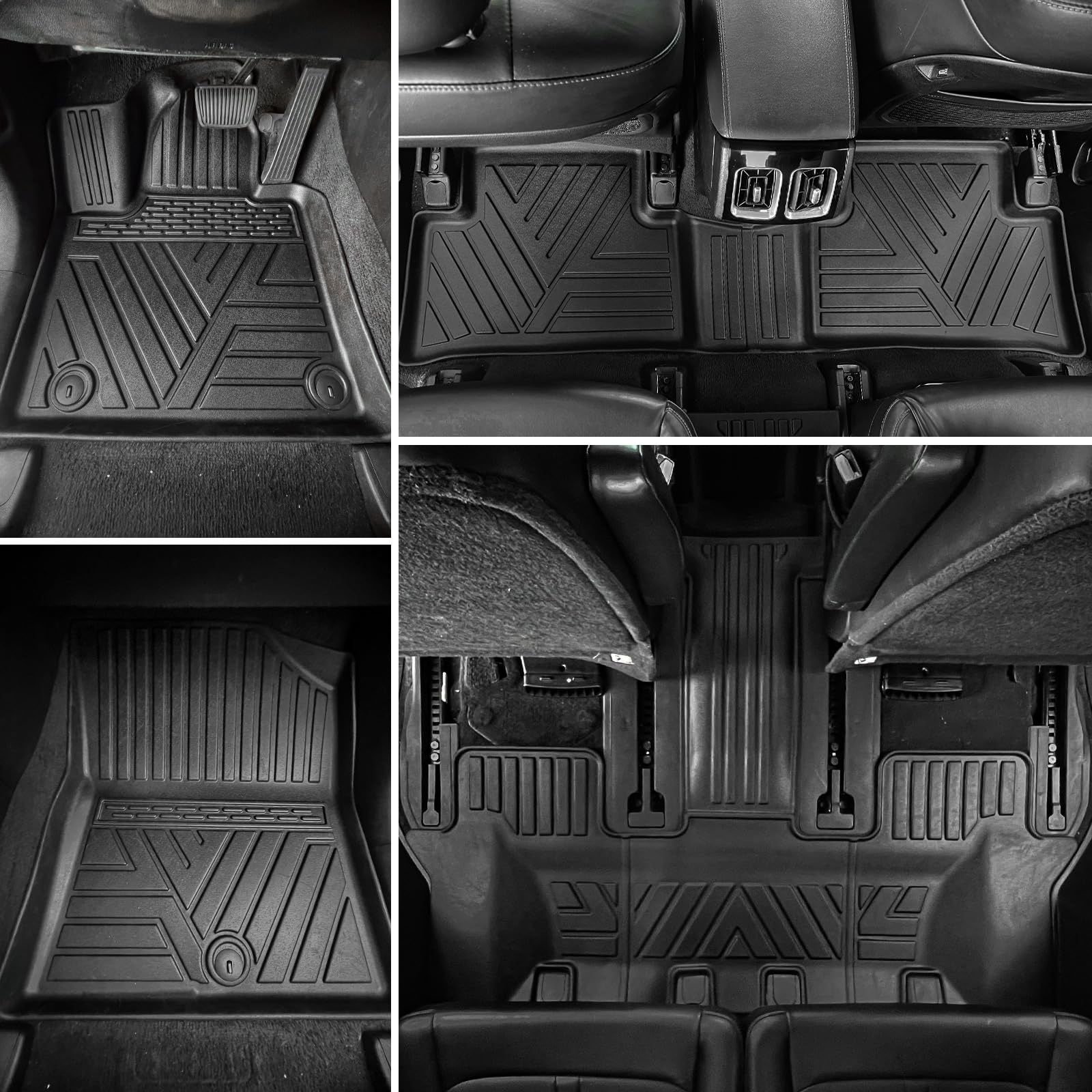 Rongtaod Floor Mats for 2021-2025 Kia Sorento, TPE Cargo Mat & Back Seat Cover, Trunk Mat with Floor Mats
