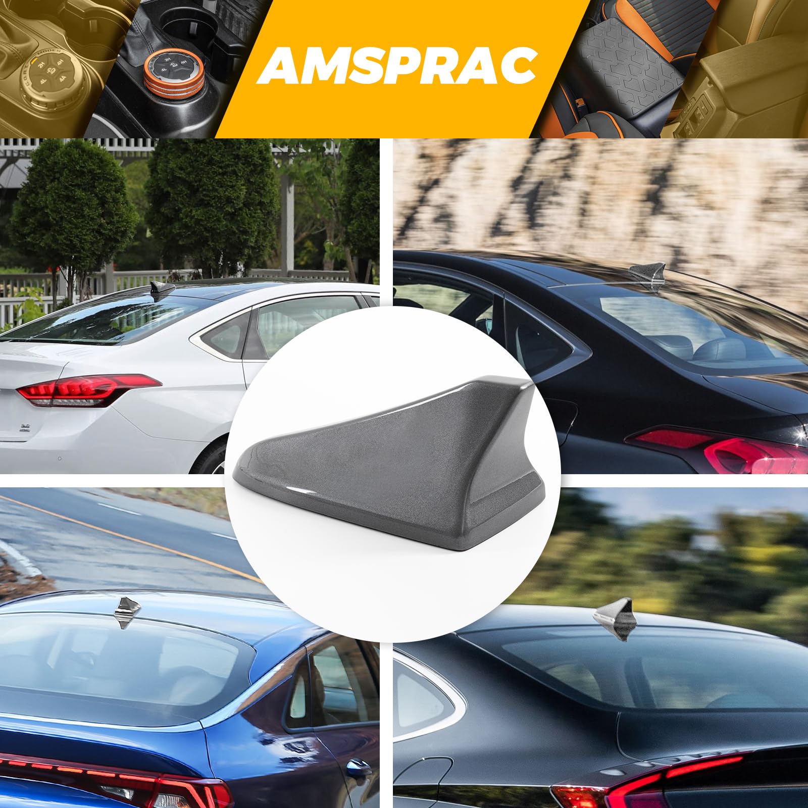 Amsprac Shark Fin Antenna Cover,Car Roof Antenna Caps Fit For Kia Optima 2014-2020,For Hyundai Sonata 2015-2019(Not Sport),For G