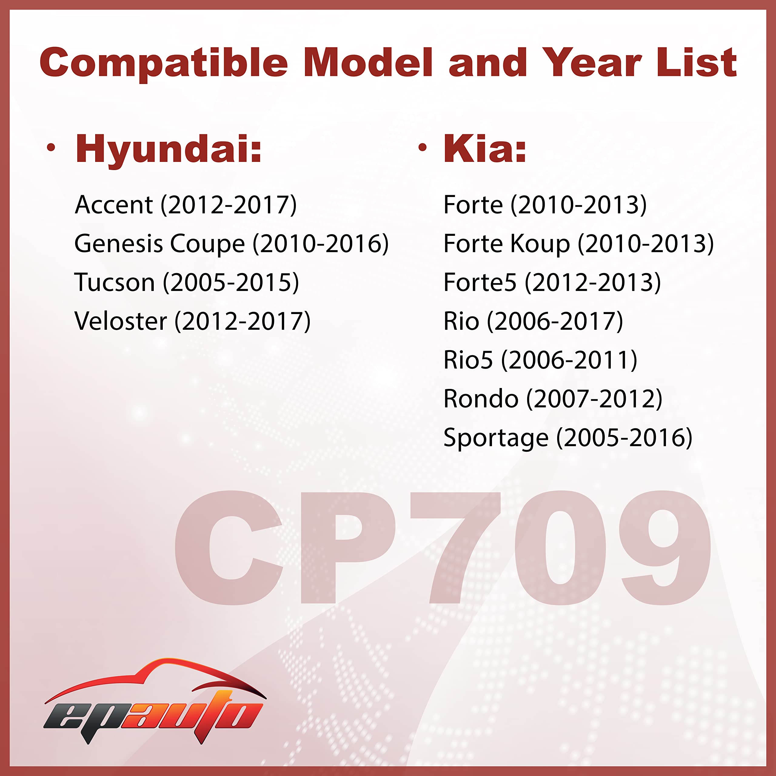 Epauto Cp709 (Cf10709) Replacement For Hyundai/Kia Premium Cabin Air Filter Includes Activated Carbon