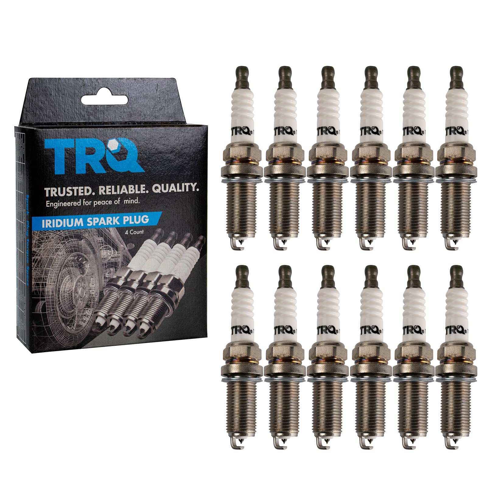 Trq Iridium Spark Plugs Engine Tune Up Ignition Kit 12 Piece Set Compatible With 1994-1996 Jaguar Xj12 1982-1995 Xjs
