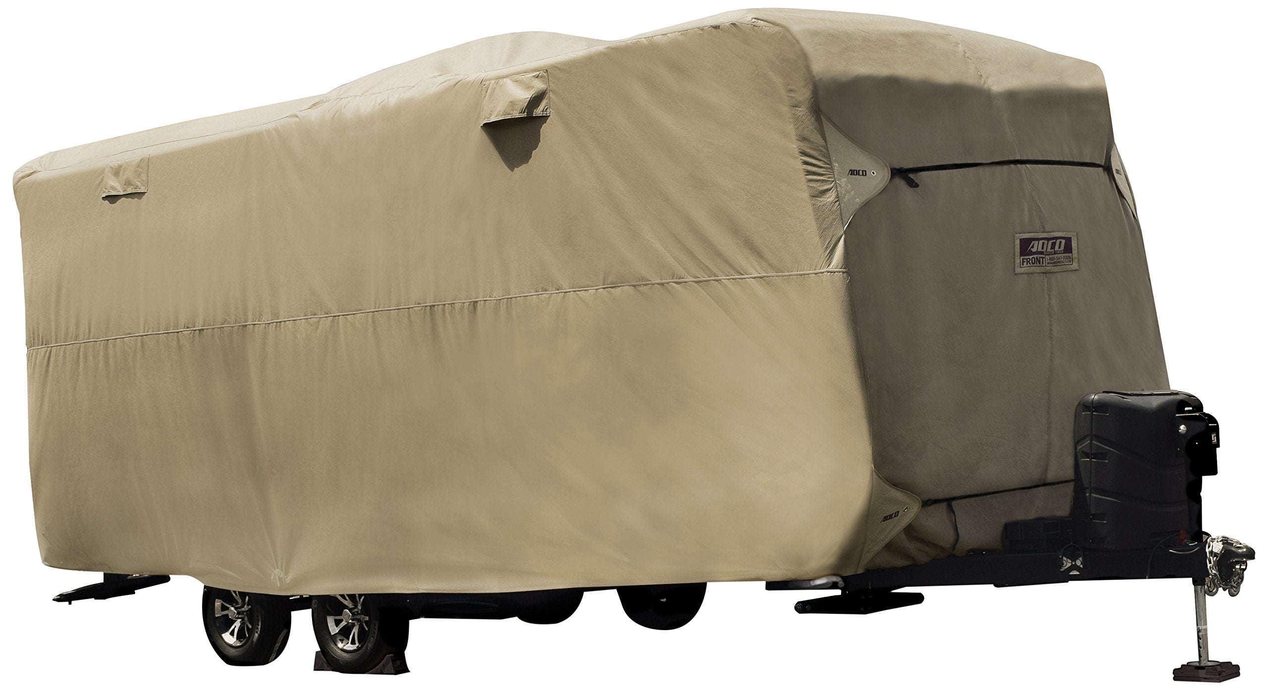 Adco 74846 Storage Lot Cover For Travel Trailer Rv, Fits 31'7''-34', Tan