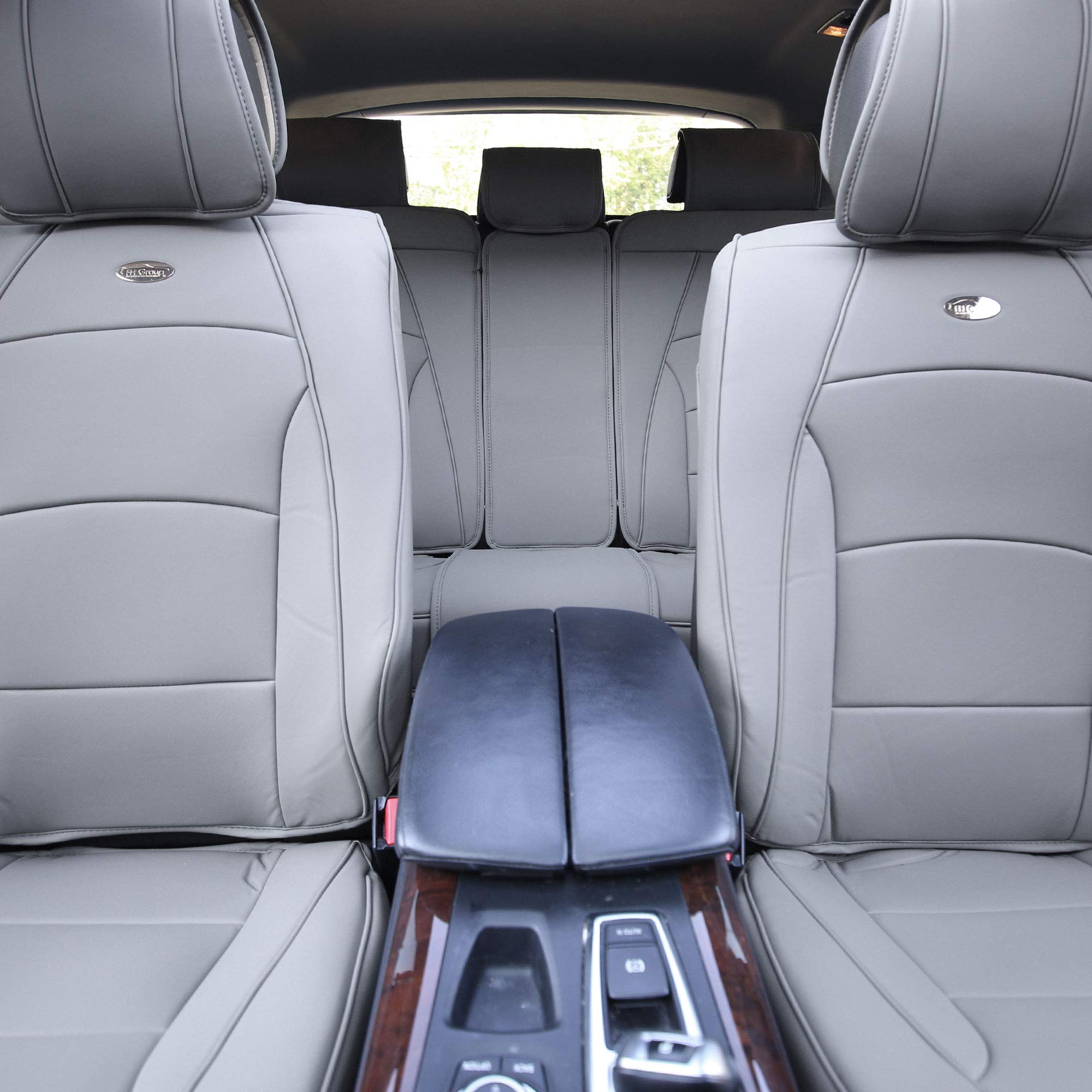 Fh Group Full Set Deluxe Leatherette Car Seat Cushions For Cars Trucks, Suv, Waterproof Seat Cover Cushion, Universal Fit, Seat