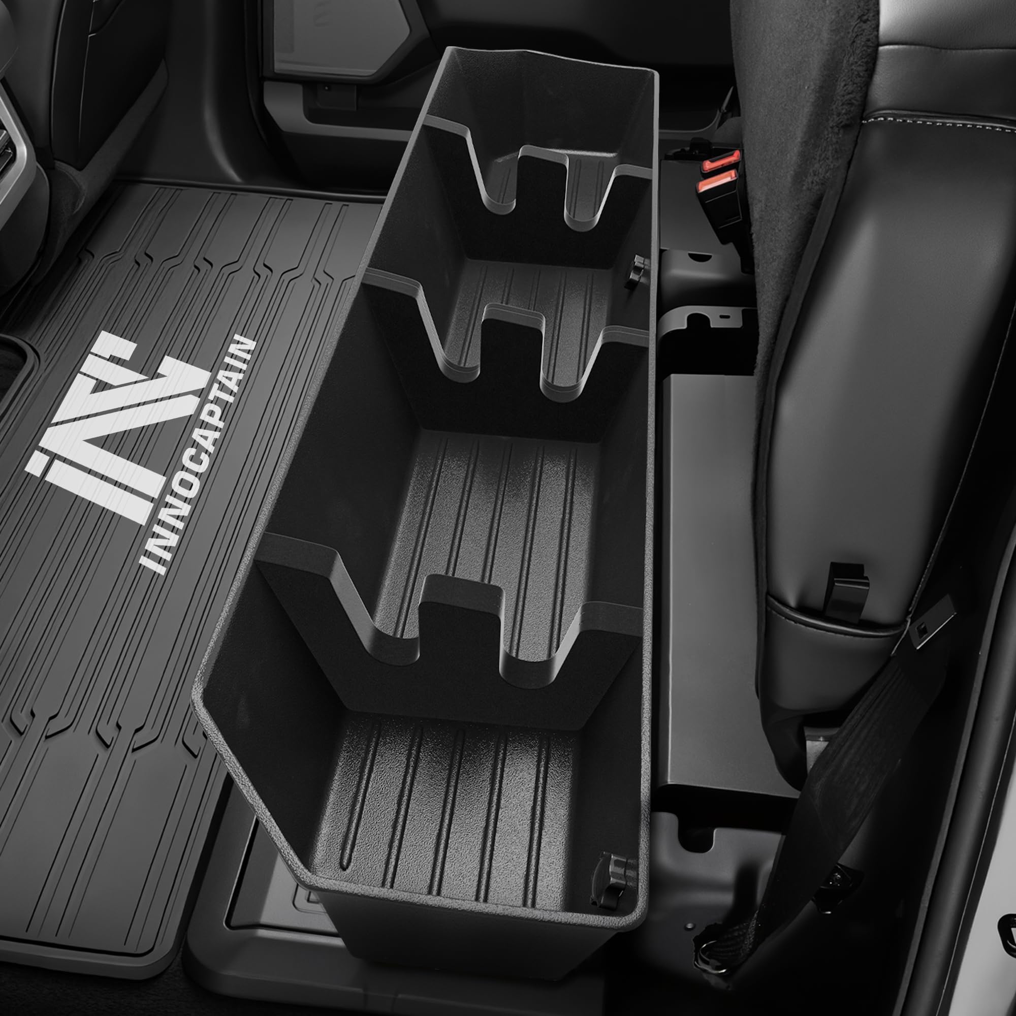 InnoCaptain Rear Truck Underseat Storage Box, Fit 2017-2026 Ford F-250 F-350 Super Duty and 2015-2026 Ford F-150 SuperCrew Crew 