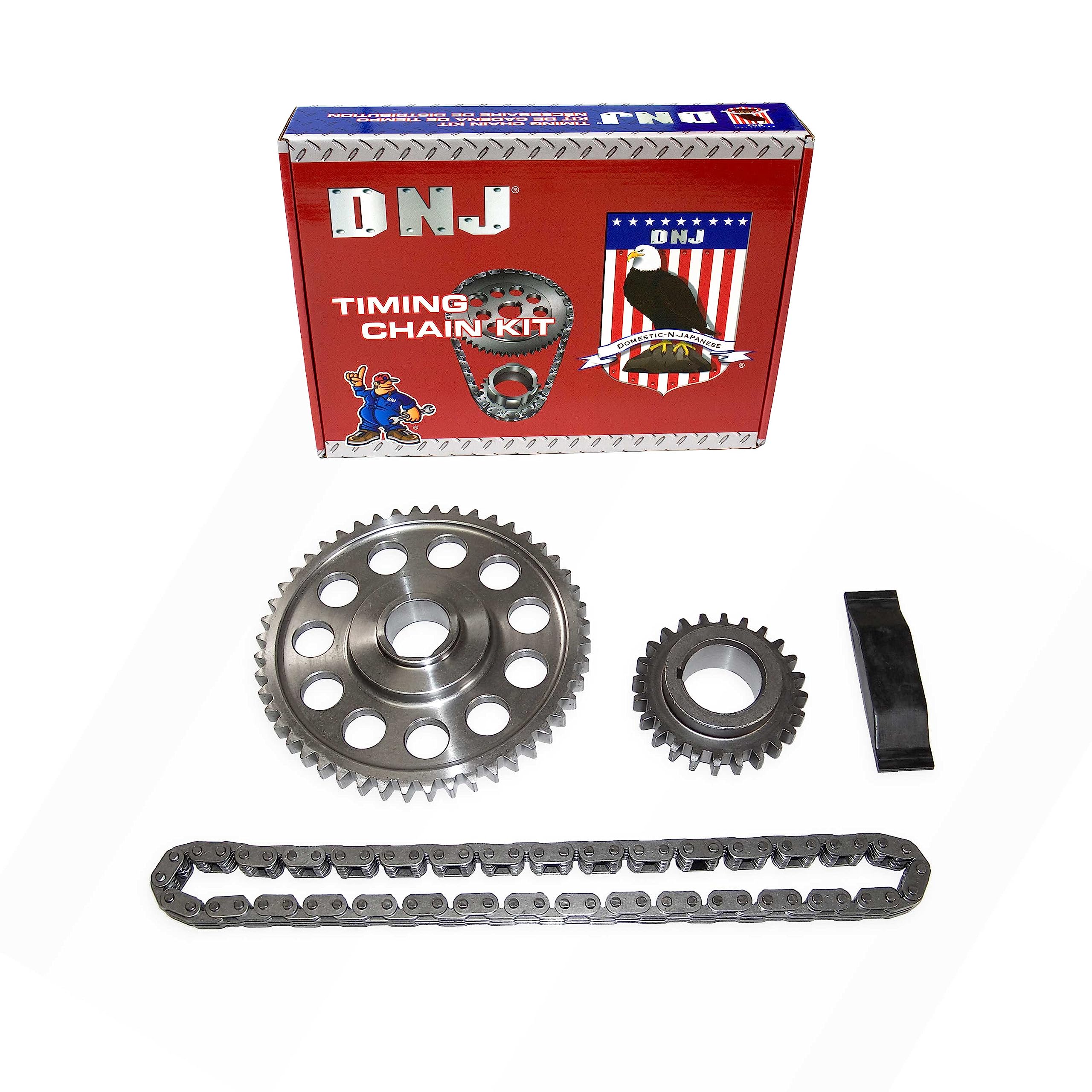 DNJ Timing Chain Kit TK1123 for 1999-2006 Jeep Cherokee, Grand Cherokee, Wrangler 4.0L L6 12V 242cid