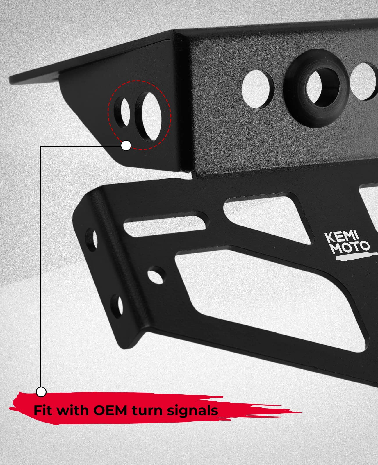 Kemimoto Compatible With 2022 2023 2024 Grom Fender Eliminator Kits Msx125 Grom License Plate Bracket Holder For 2022 + Grom Tai
