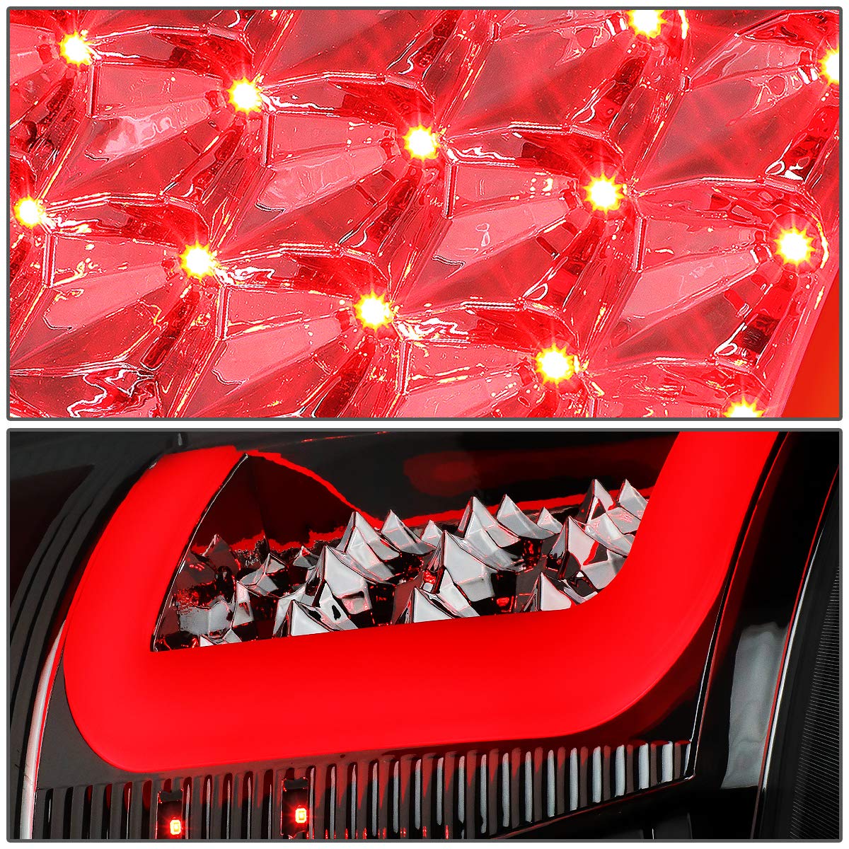 DNA MOTORING LED 3D Tail Light Assembly for 09-17 Dodge Ram 1500/2500/3500 - Chrome, Driver & Passenger Side, Model TL-DRAM09-