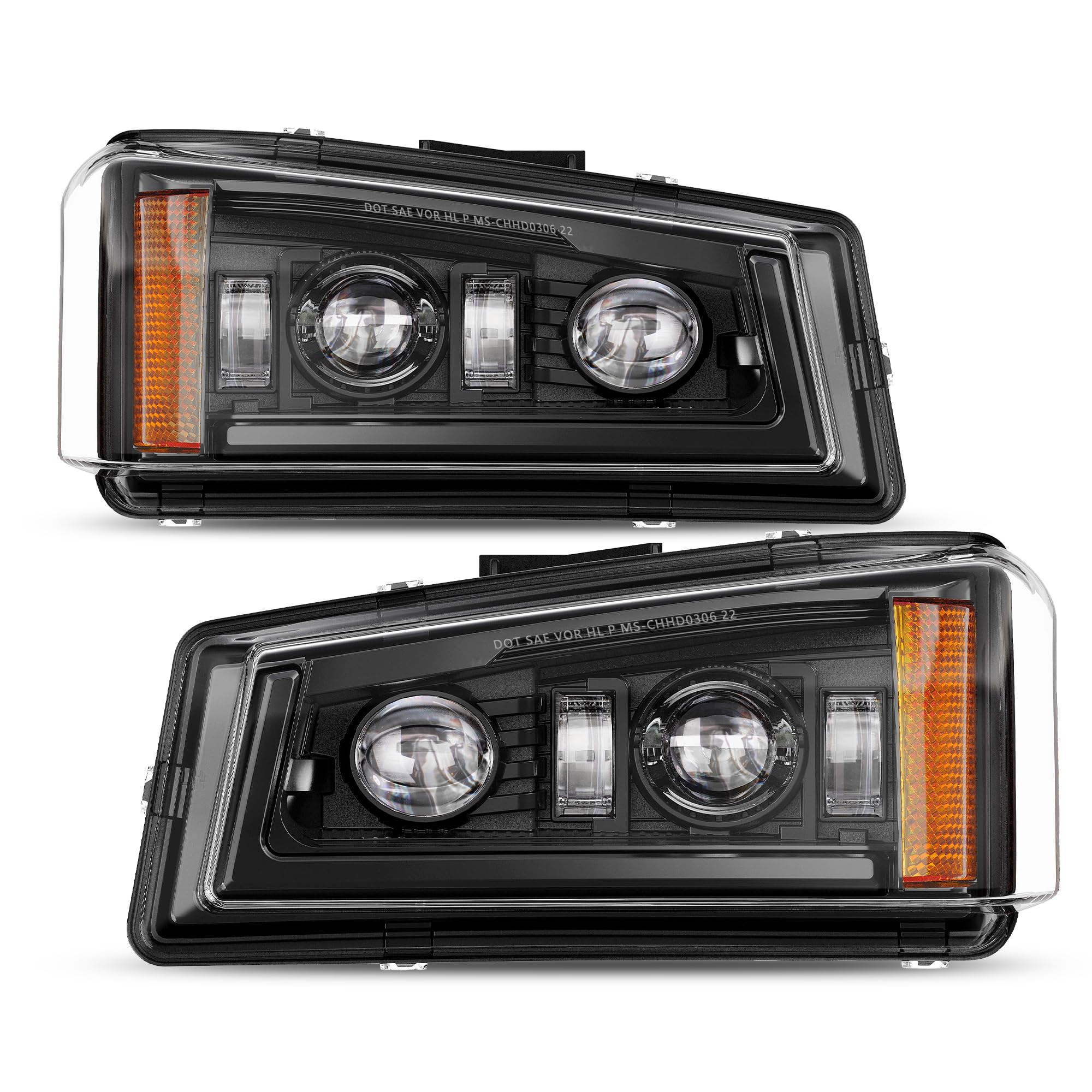 Z-Offroad Led Headlights Assembly Dot Approved Hi/Low Sealed Beam Compatible With 03-06 Chevy Silverado Avalanche, 2Pcs (No Drl)
