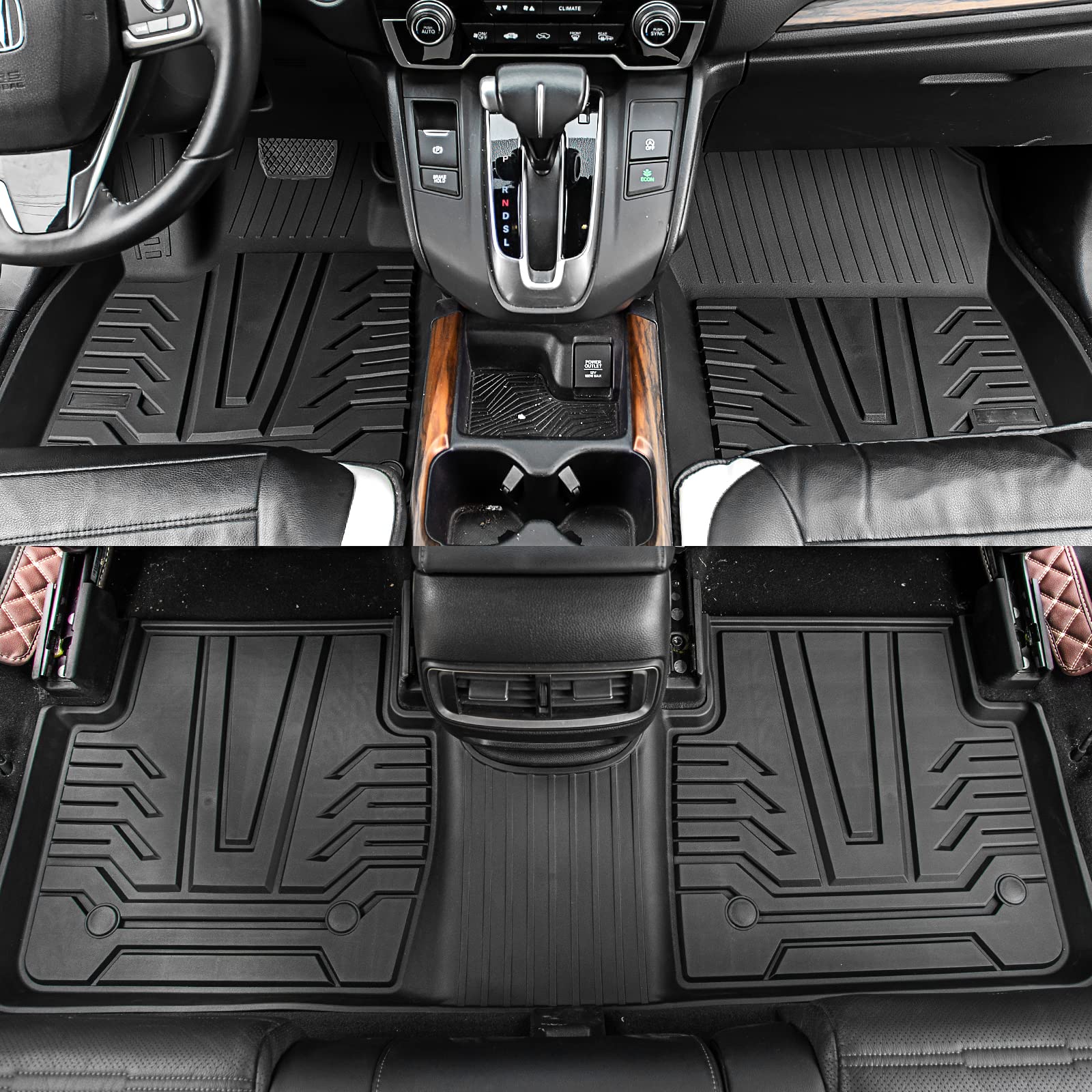 Rongtaod Floor Mats Compatible With 2017-2022 Honda Crv Cargo Liner Trunk Mat Tpe All Weather Trunk Liner 2021 Cr-V Accessories