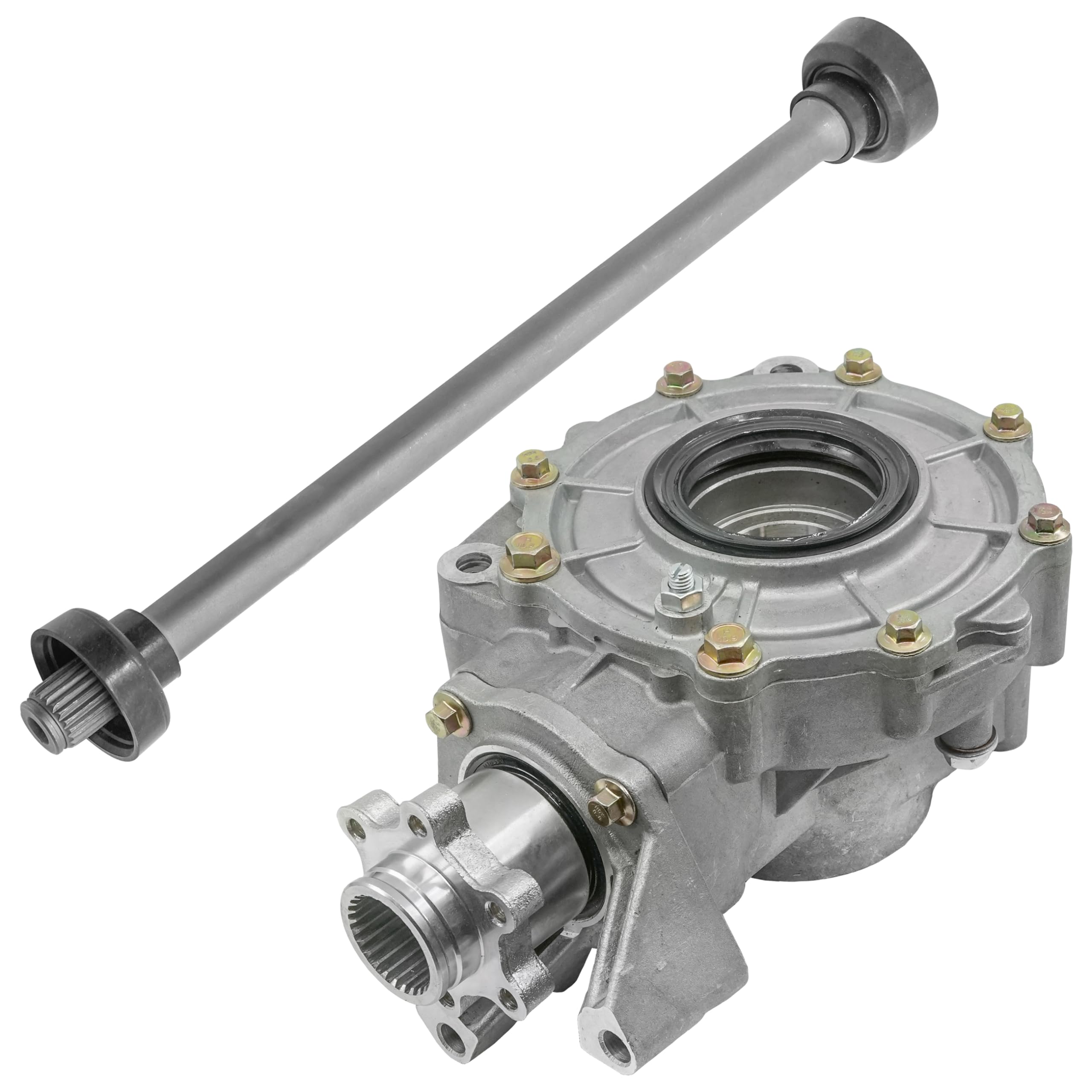 Caltric Complete Rear Differential with Drive Shaft Compatible with Yamaha Rhino 660 YXR660 2004-2007 / Rhino 450 YXR450FA 2006-