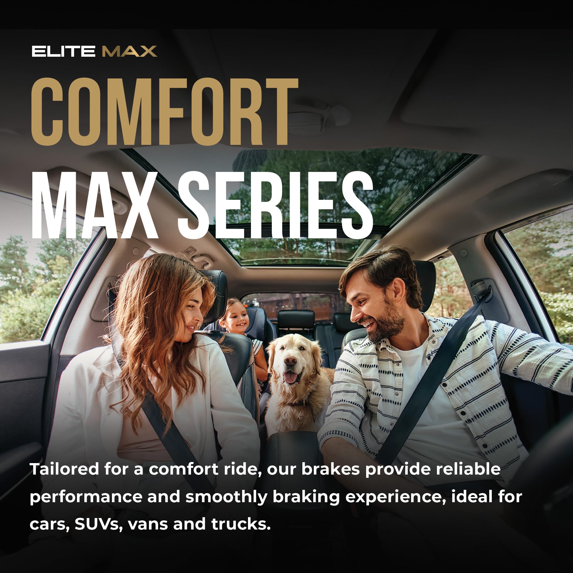 Max Advanced Brakes Front Brake Kit Compatible With 2012-18 Ford Focus C-Max Compatible With Volvo C30 W/10.94 '' Rotor Replacem