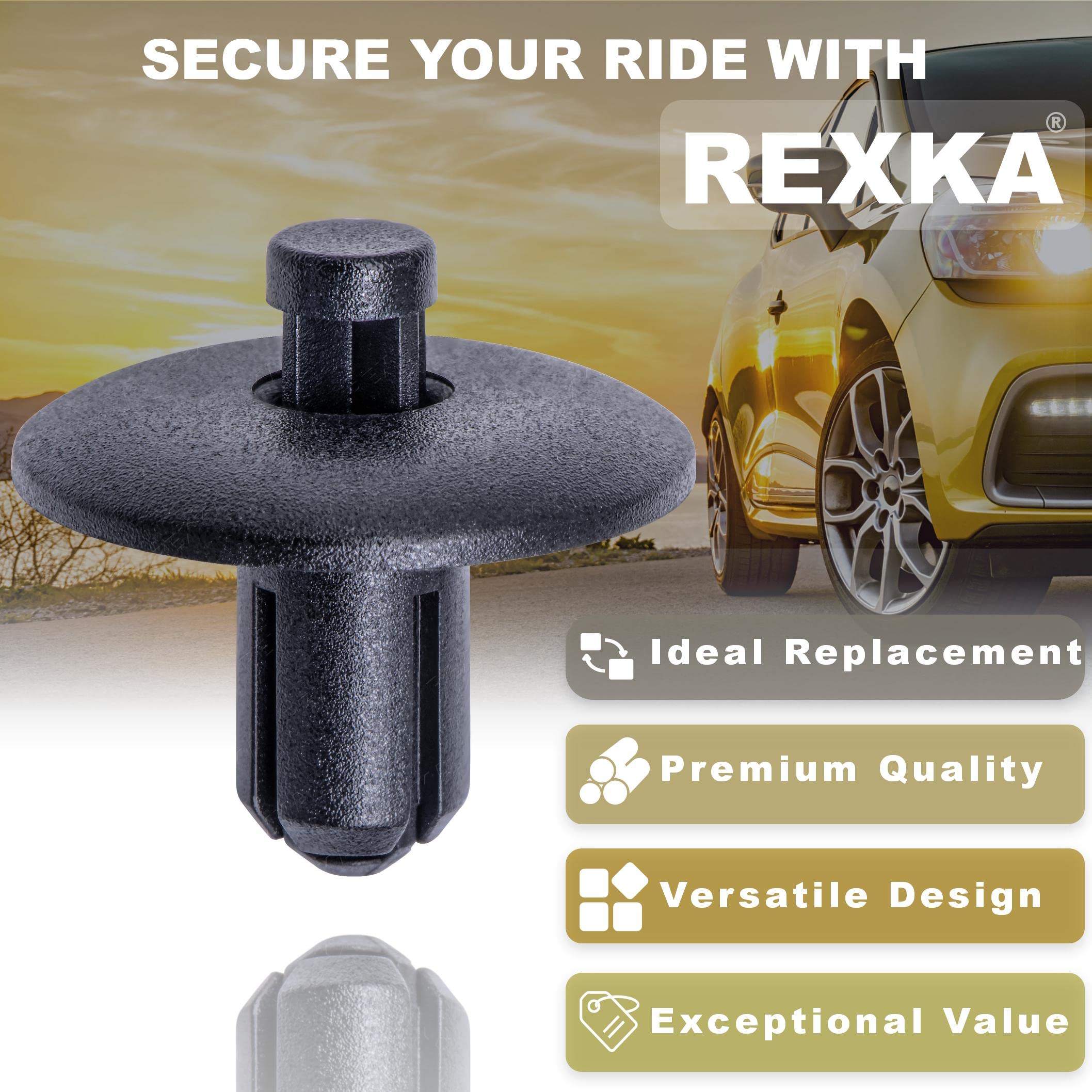 Rexka 20Pcs Fender Liner Splash Shield Push-Type Retainer Clips Rivet Compatible With Audi 4D0-807-300 A4, A5, A8, Q3, Q5 & S8 1