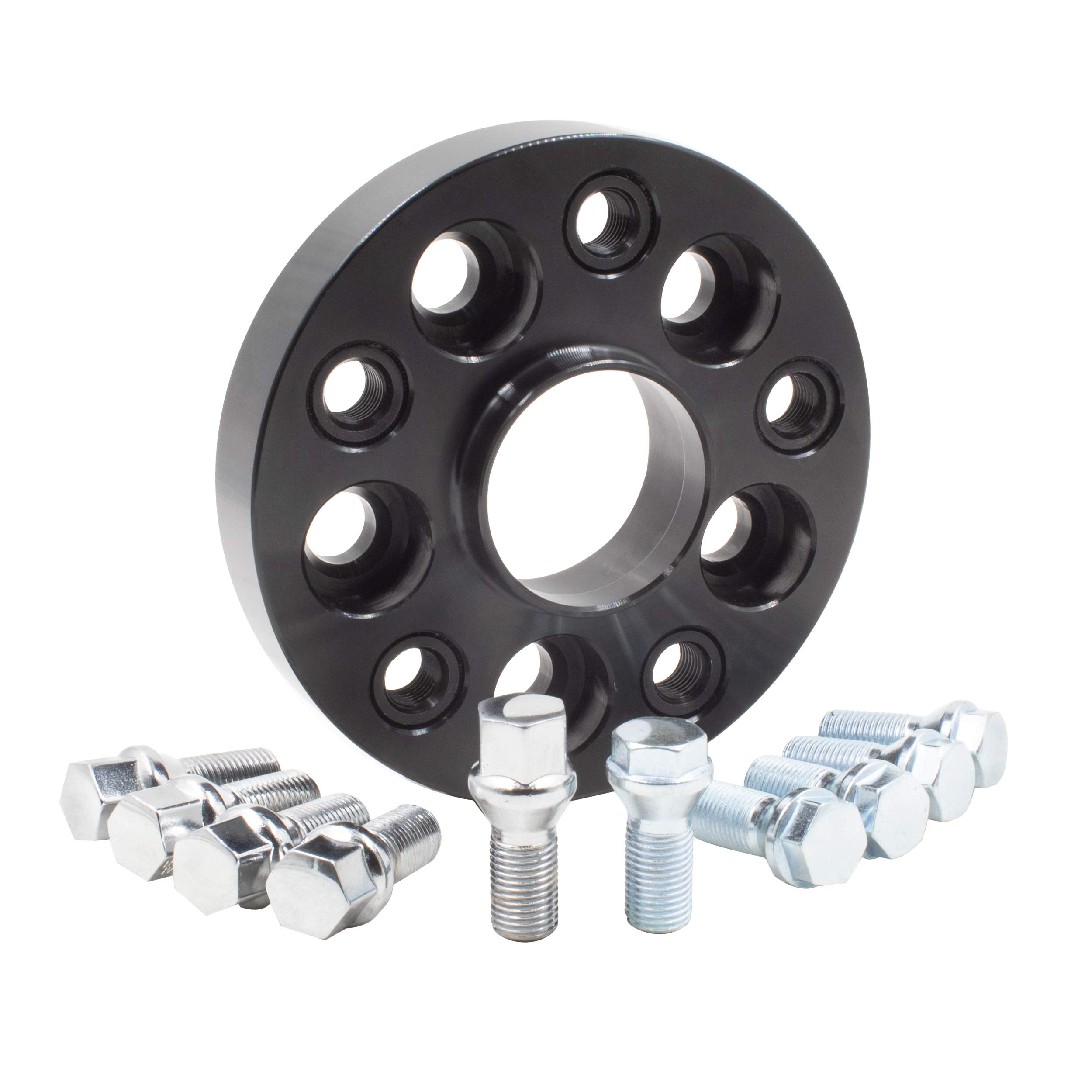 Wheel Accessories Parts 1 Piece Tuner Hub Centric European Vehicle Wheel Spacer With M14 1.25 Chrome Bolts 25Mm Thickness 5 On 1