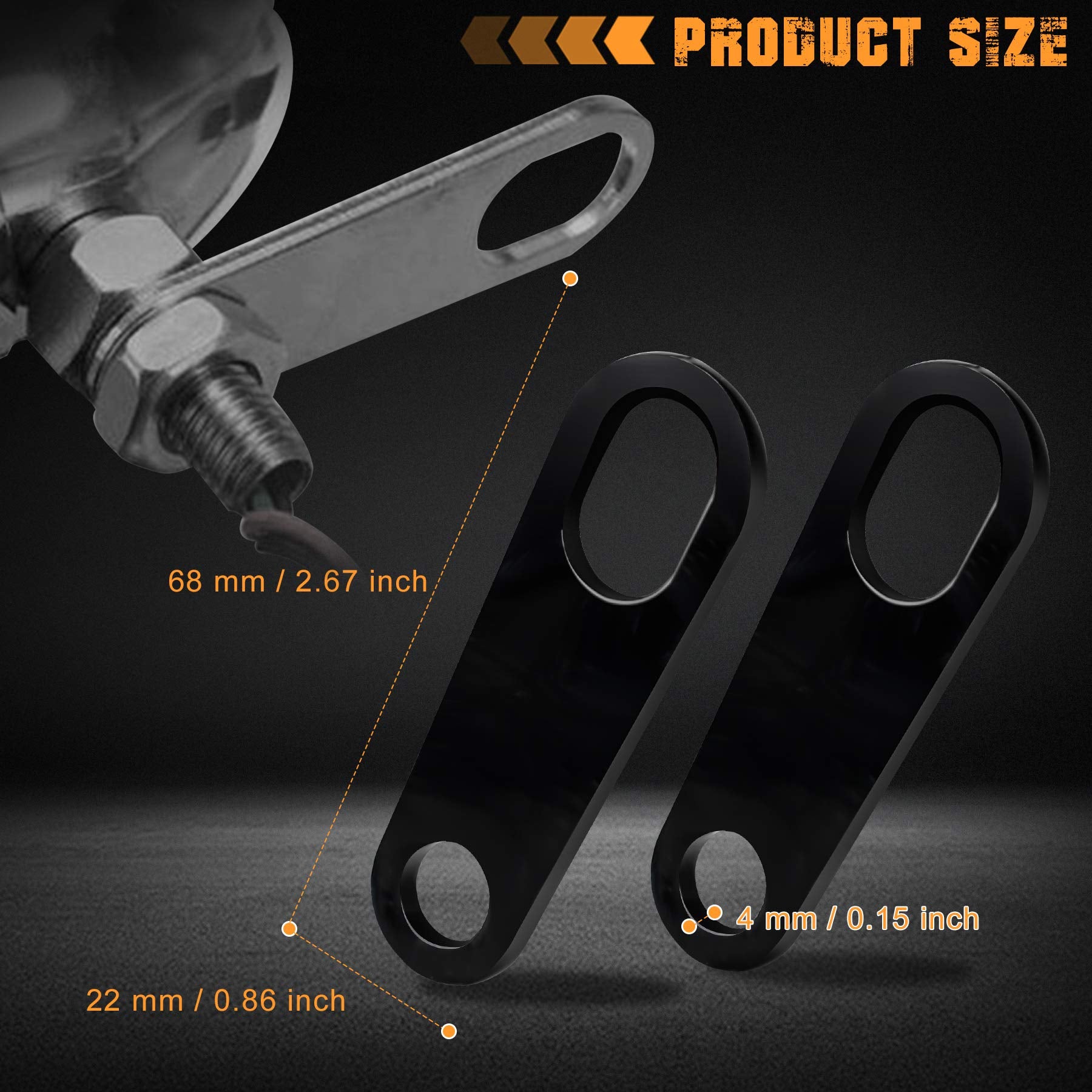 Nthreeauto Rear Turn Signal Bracket Motorcycle Indicator Relocation Holder Shock Mount Compatible With Harley Honda Kawasaki Yam