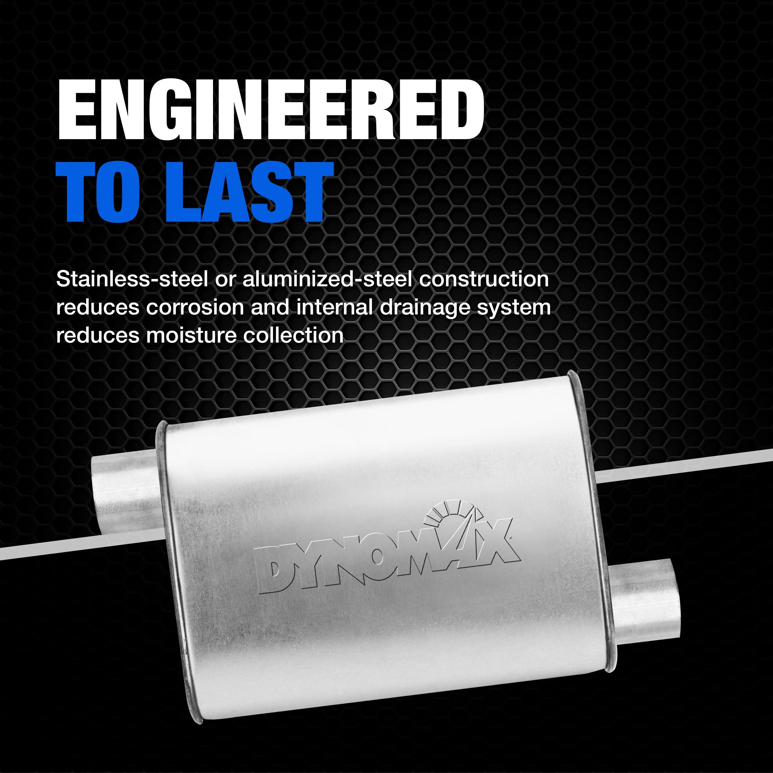 Dynomax Super Turbo 17676 Exhaust Muffler, Alloy Steel, High Performance, Universal Fit