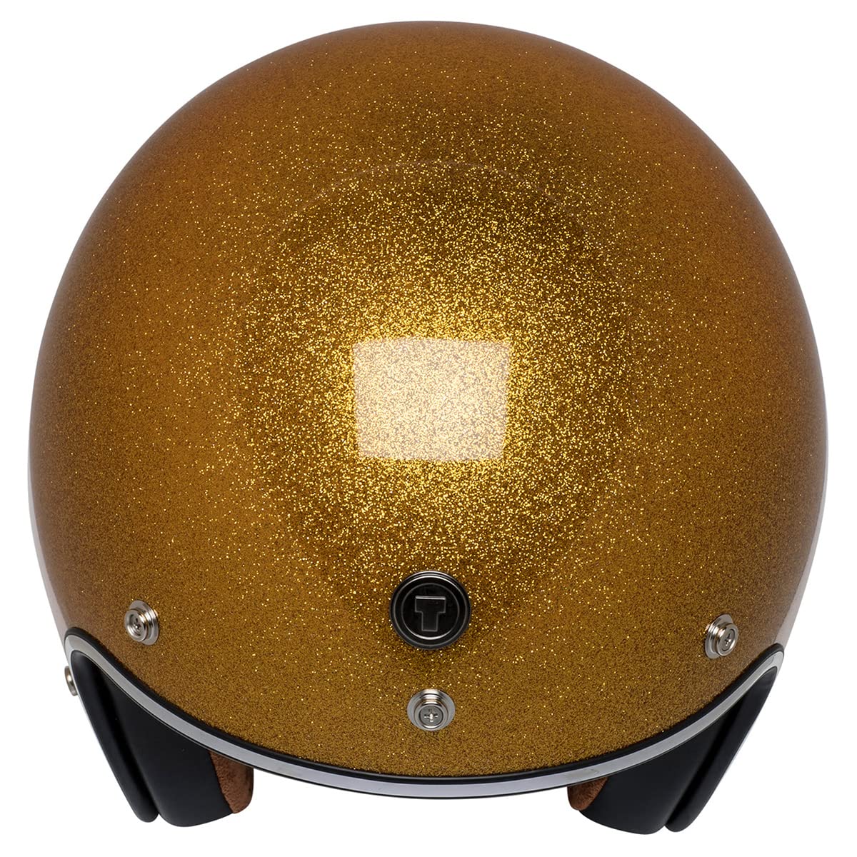 Torc T50-Sf-Gd-L (T50 Route 66) 3/4 Helmet With 'Super Flake' Graphic (Gold, Large)