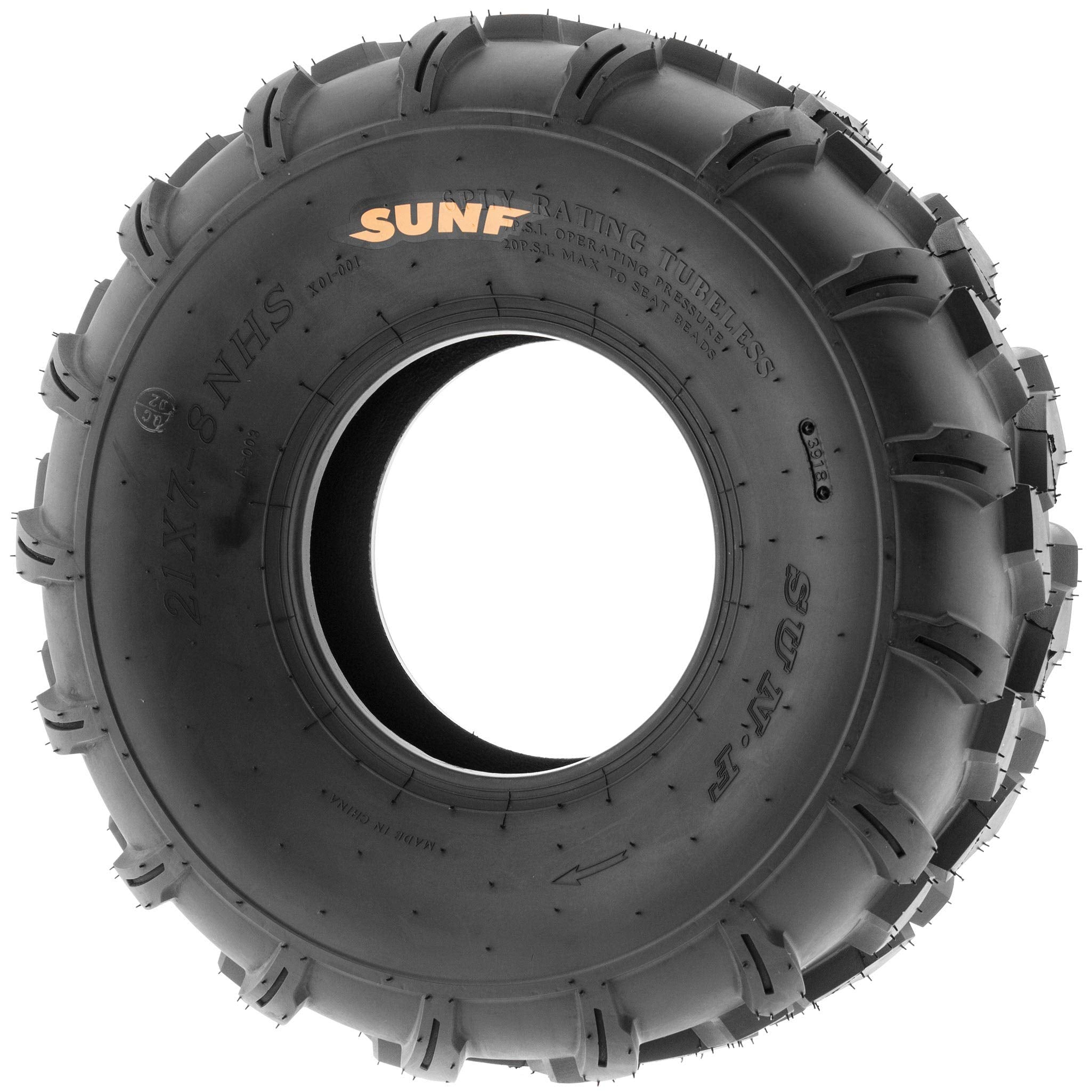 SunF A003 ATV/UTV/Lawn-Mowers Off-Road Tire 21x7-8, 6 PR, Directional Tread (Pair of 2)