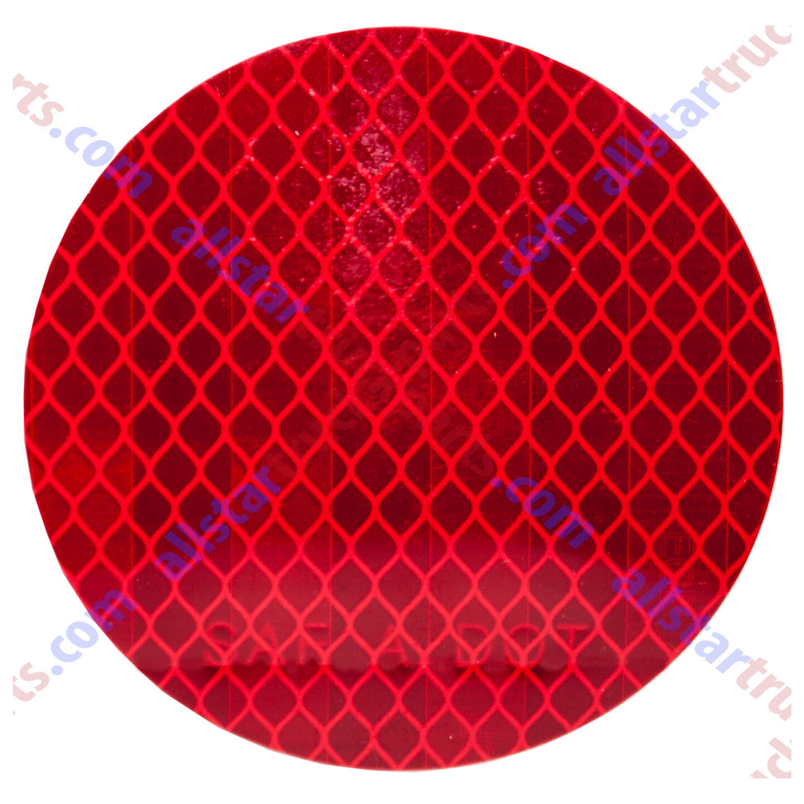[ALL STAR TRUCK PARTS] 3'' Inch Round DOT-SAE Amber/Red High Visibility Reflective Strong Stick-On Prism Reflector Weatherproof