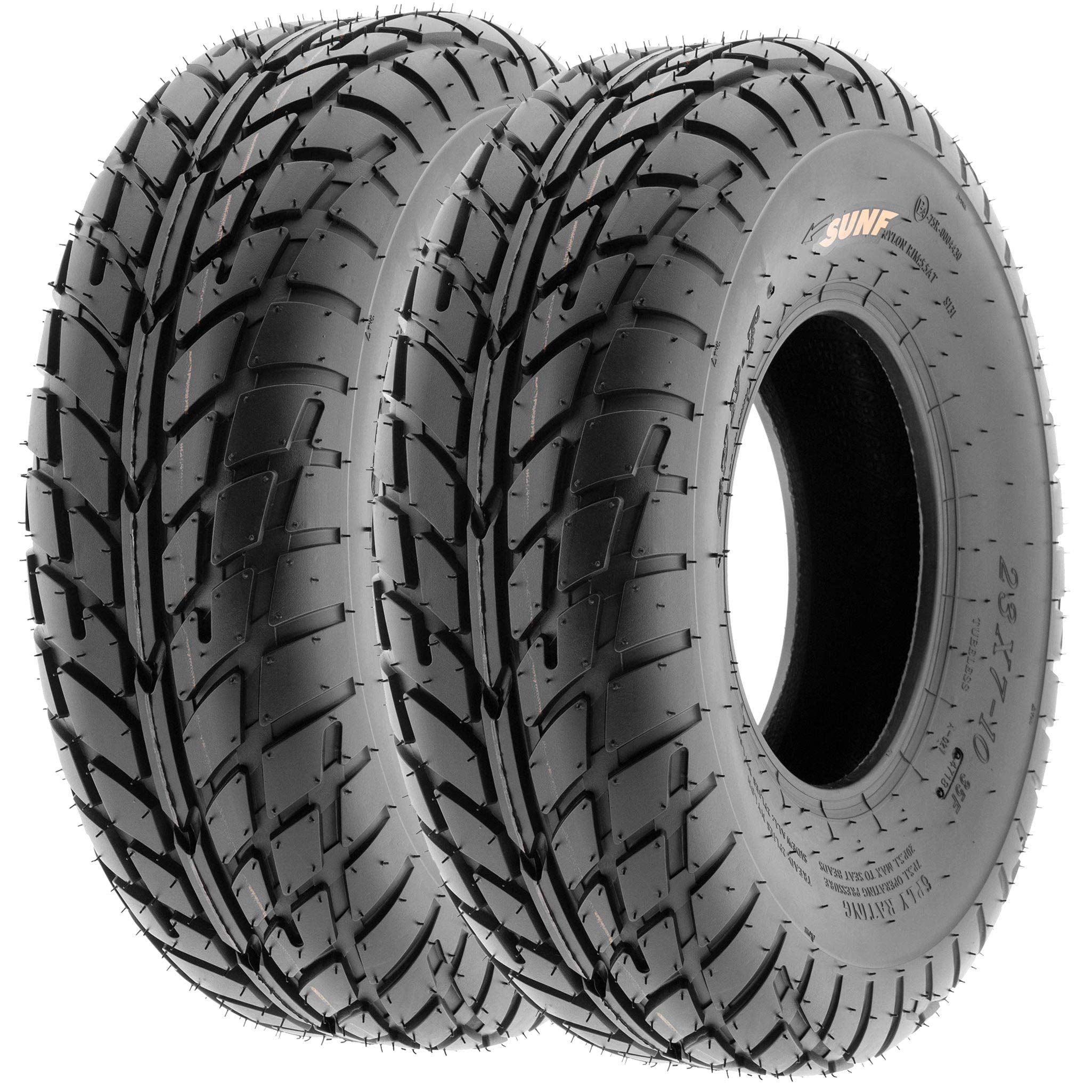 Pair of 2 SunF A021 TT Sport ATV UTV Dirt & Flat Track Tires 23x7-10, 6 PR, Tubeless