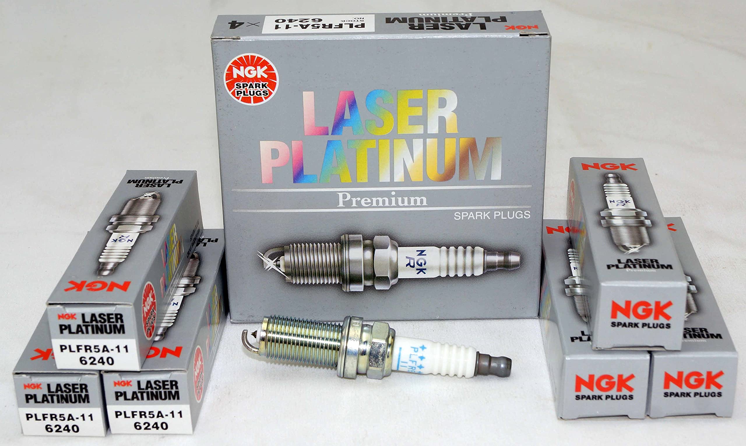 NGK 6240 Laser Platinum Spark Plugs PLFR5A-11 6 Pack