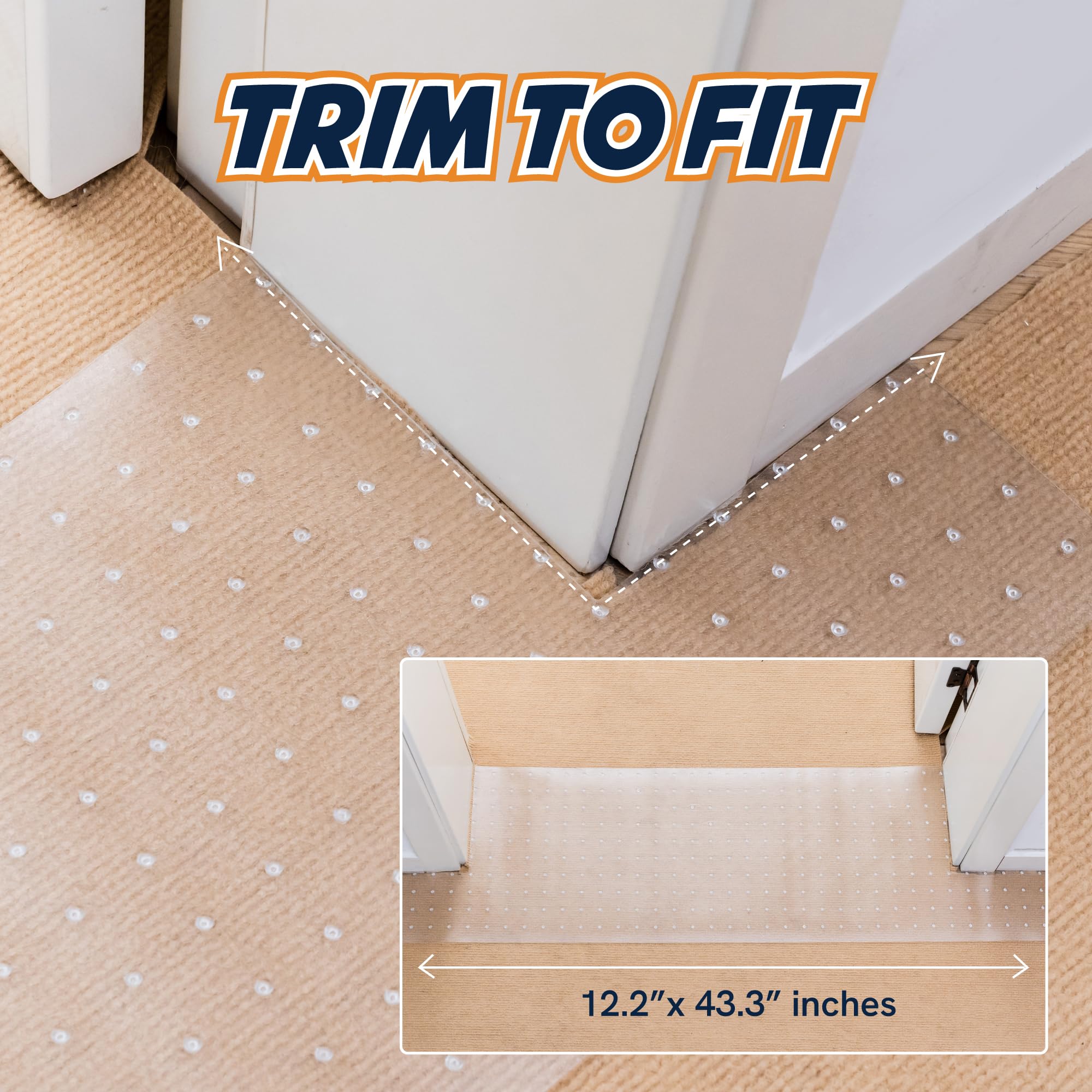 Panther Armor Scratch-Proof Carpet Protector For Pets, For Doorways, Anti-Slip, Customizable Fit, Heavy Duty, 3.6Ft, Cat Carpet