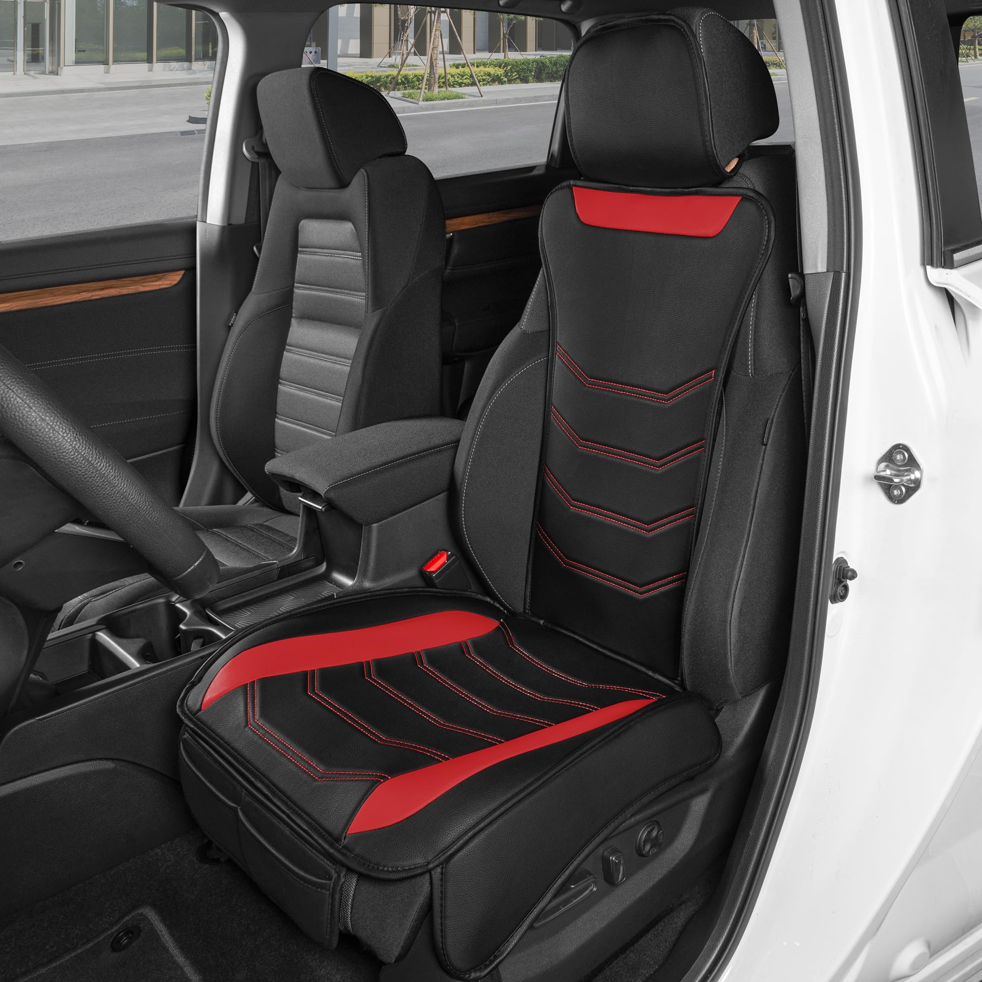 Motor Trend Luxefit Seat Cover For Cars Trucks Suv, 1-Pack Premium Faux Leather Car Seat Covers, Easy To Install Automotive Seat