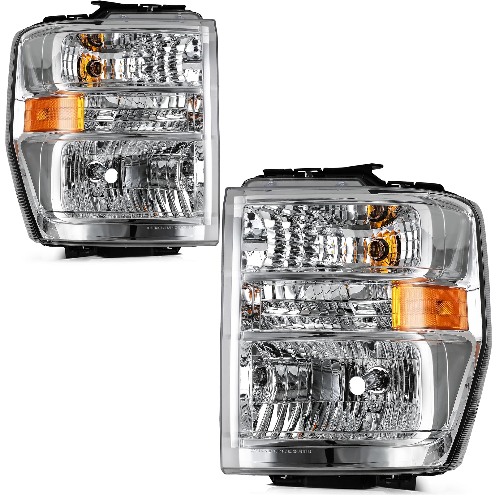 LBRST Headlights Fit 2008-2014 for E-150/250, 2008-2021 for E-350/450 Super Duty Titanium Driver & Passenger Side Headlight Asse