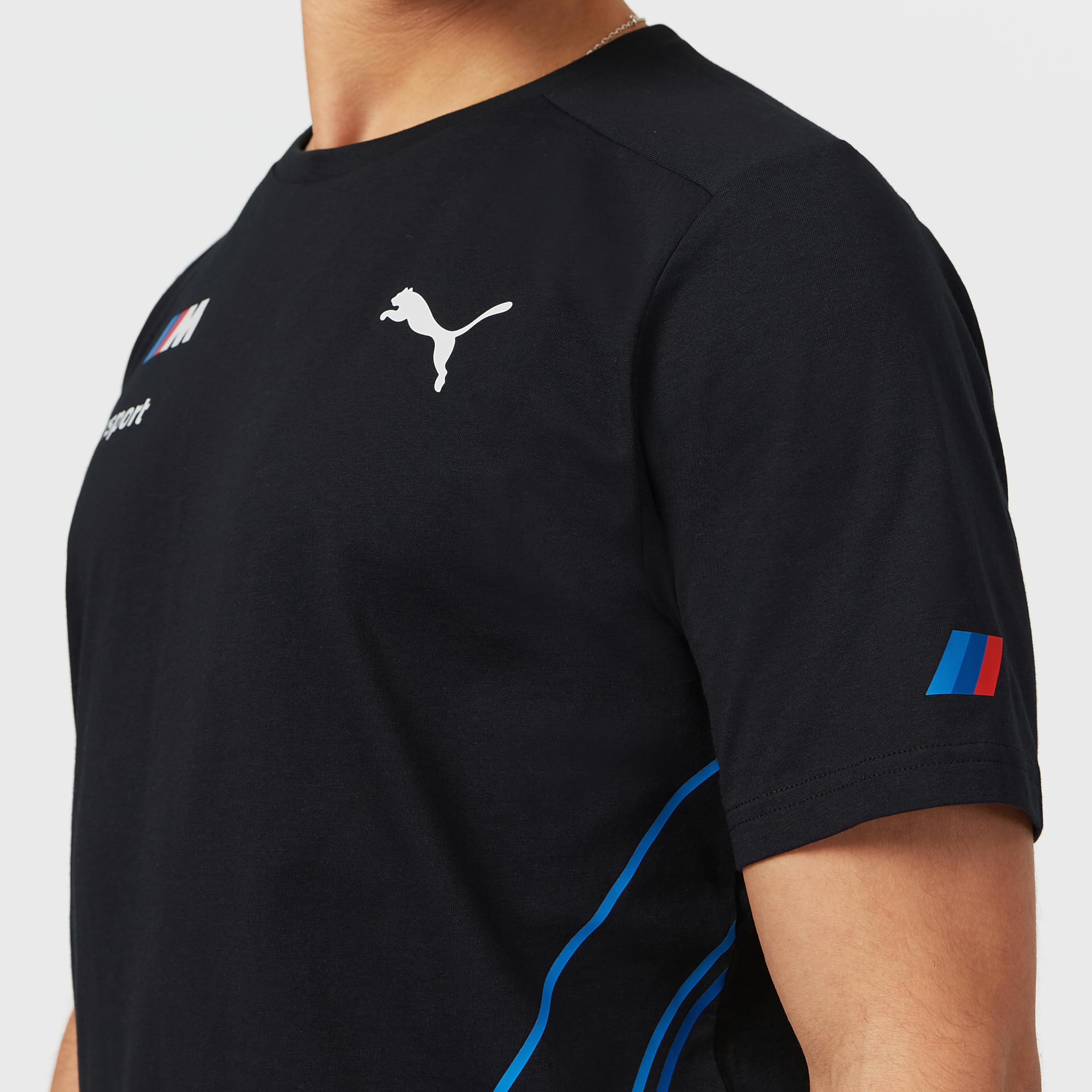 Fuel For Fans Puma Men's BMW Motorsports T-Shirt - Grey - Large, Cotton, Model 701219209-001-215