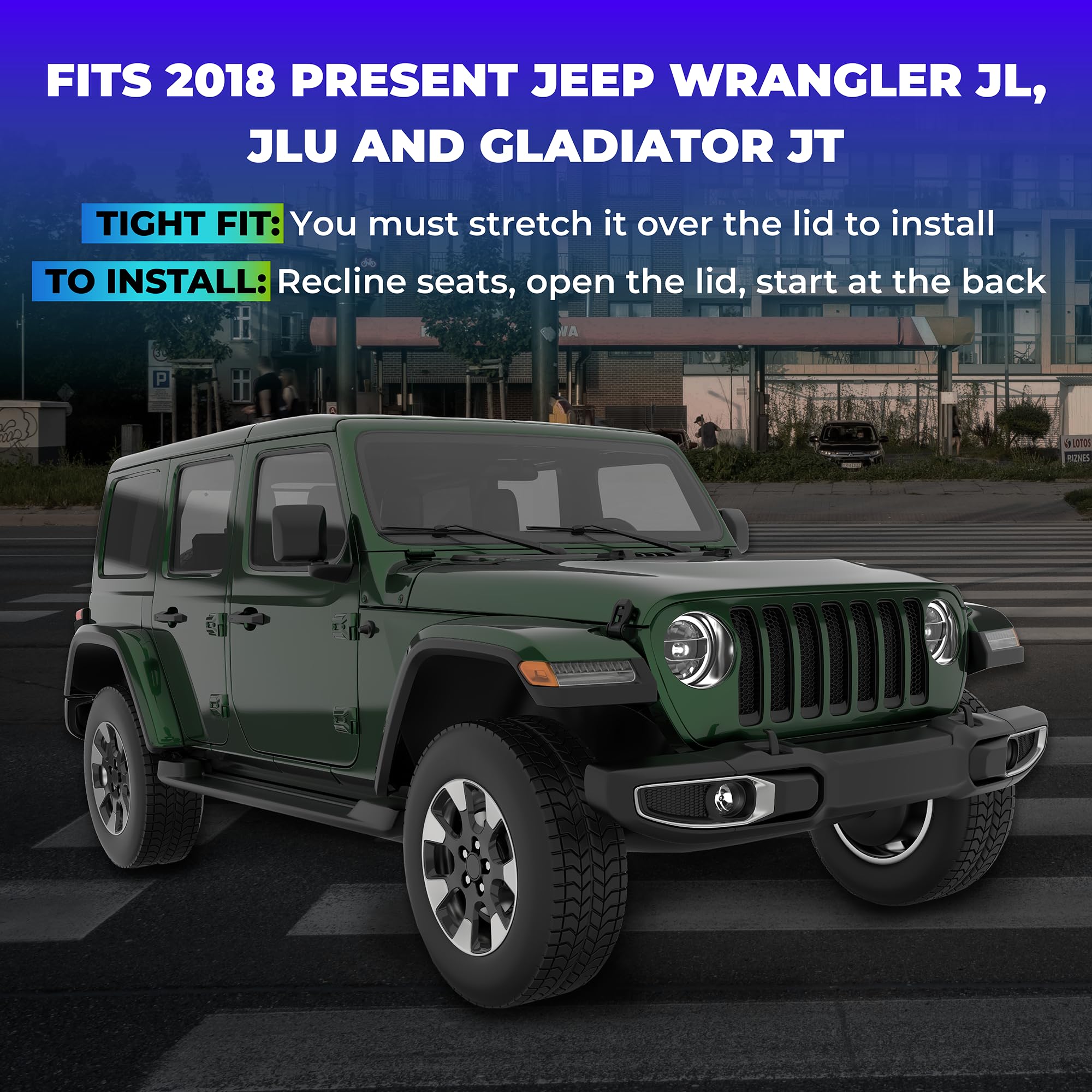 Koverz Neoprene Console Cover Armrest Pad With Keyhole Compatible With Jeep Wrangler Jl Jlu Gladiator Jt Sahara Sport Rubicon Un