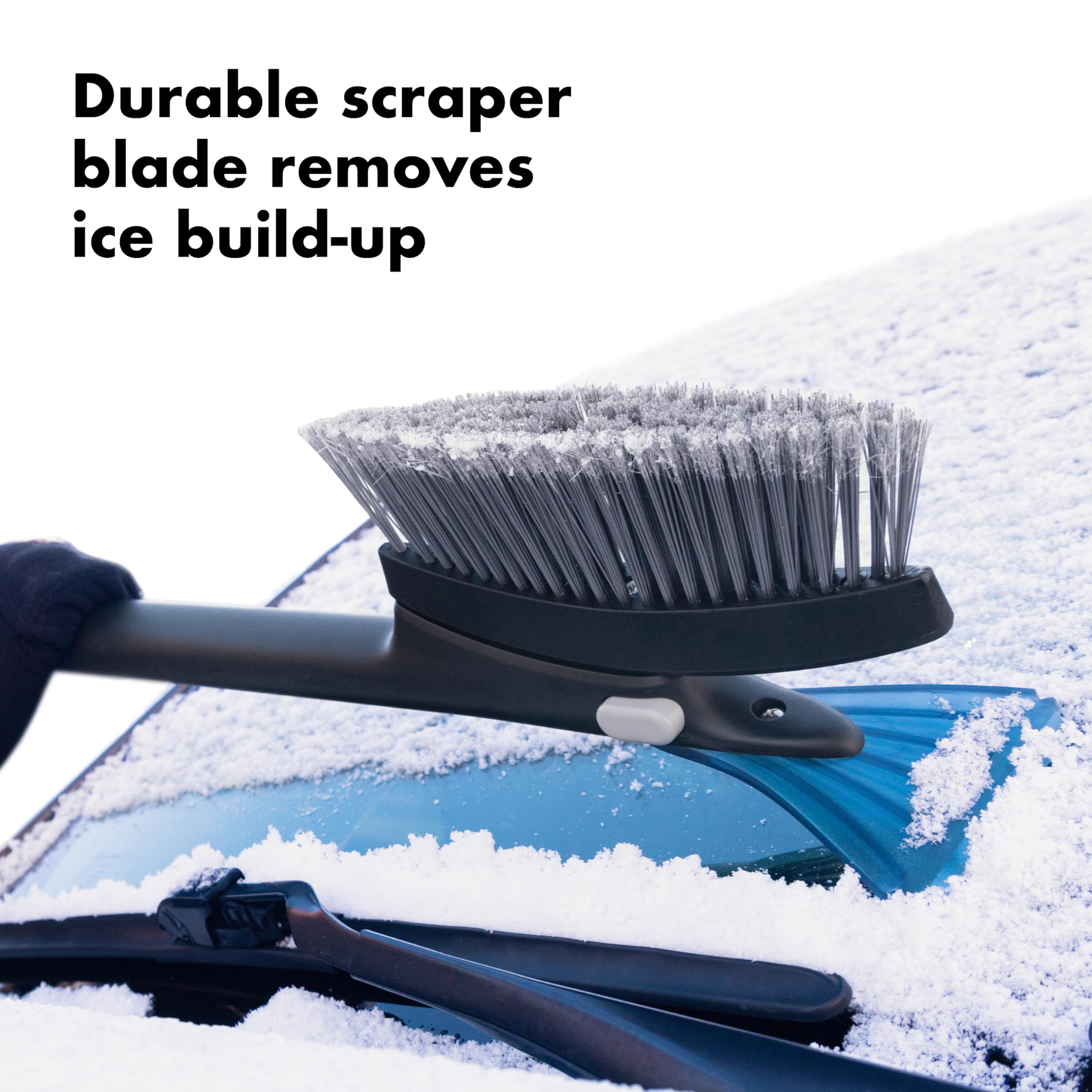 OXO Good Grips Extendable Twister Snow Brush & Ice Scraper, Plastic, Black, Model 1278000
