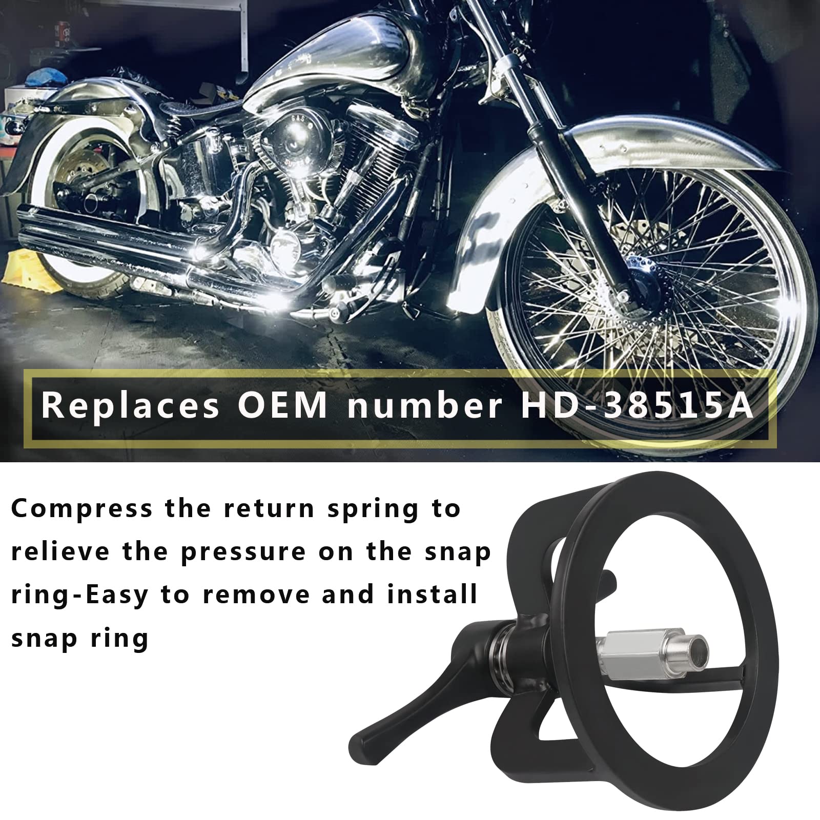 BAIONE Worldmotop Clutch Spring Compressor Tool for Harley 1340cc, Dyna XL, Sportster, Softail, Black, Model YC-Clutches-1