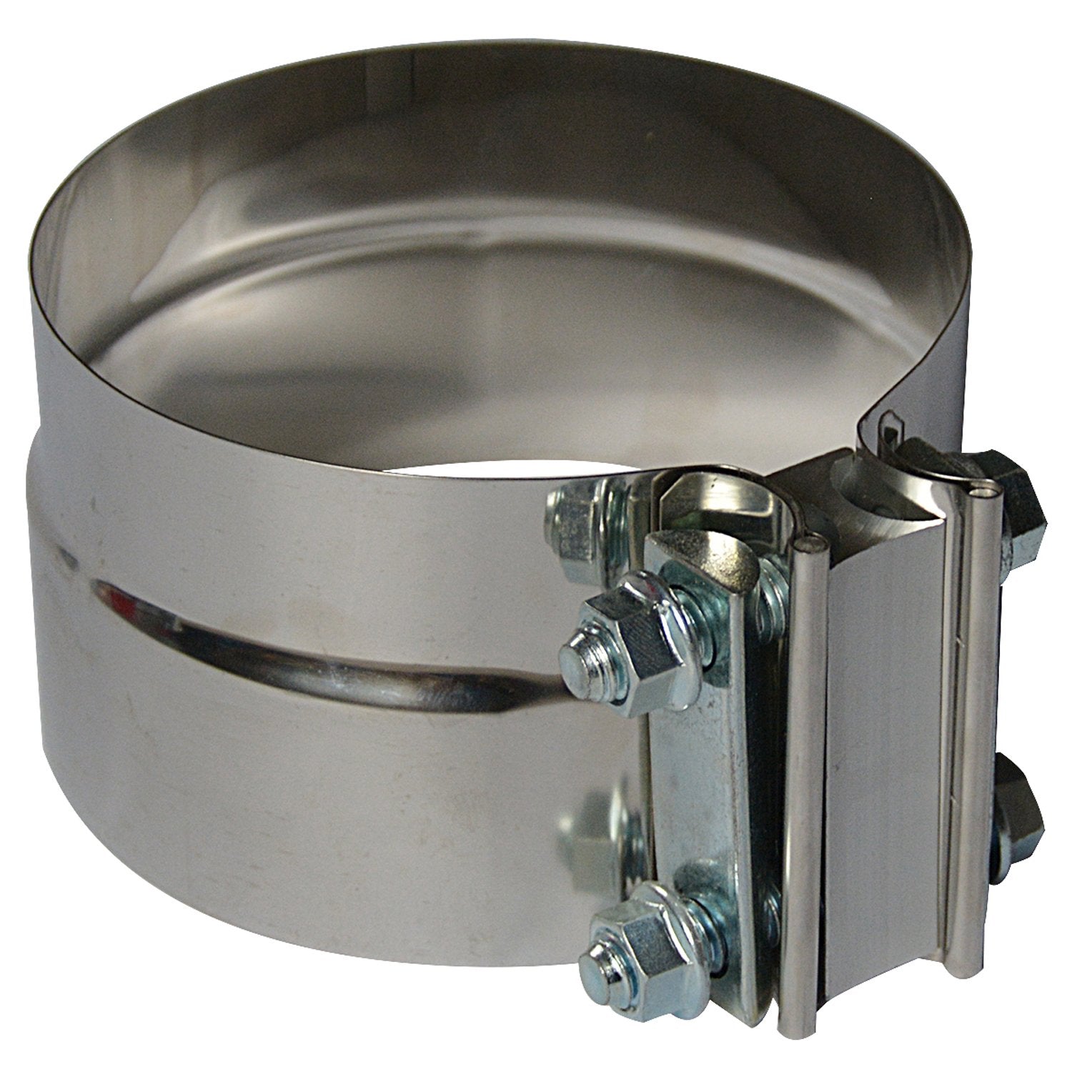 Roadformer 3.5 Inch Exhaust Clamp Stainless Steel - Lap Joint Exhaust Band Clamp Is Film Protected, Suggested To Remove Before U
