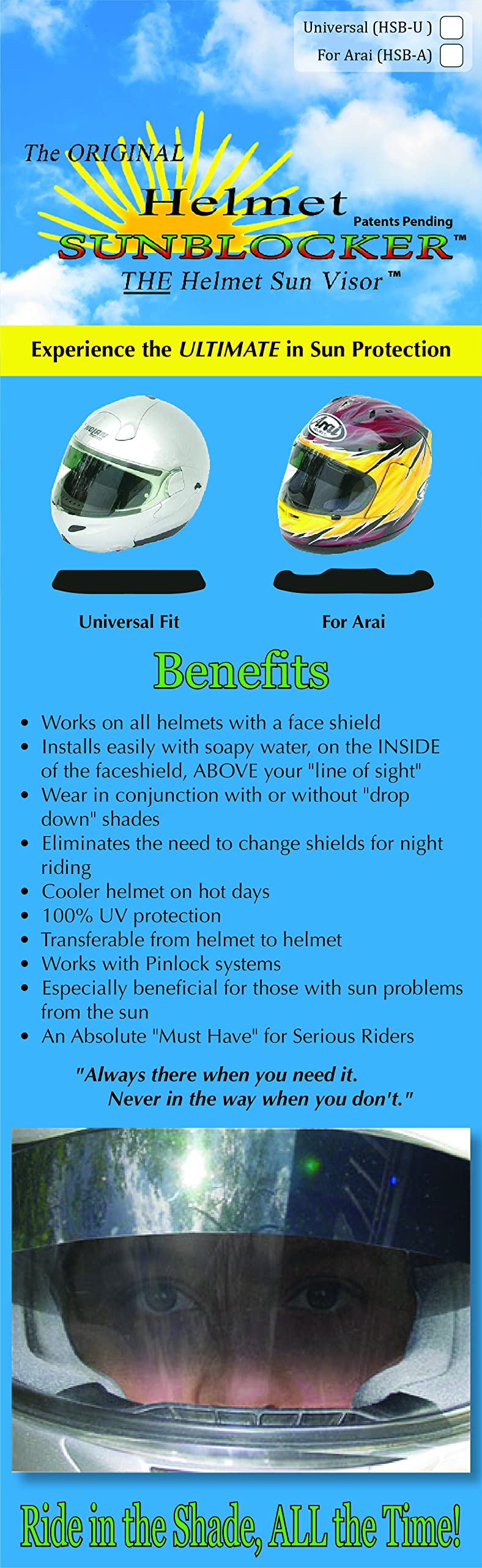 Helmet Sunblocker