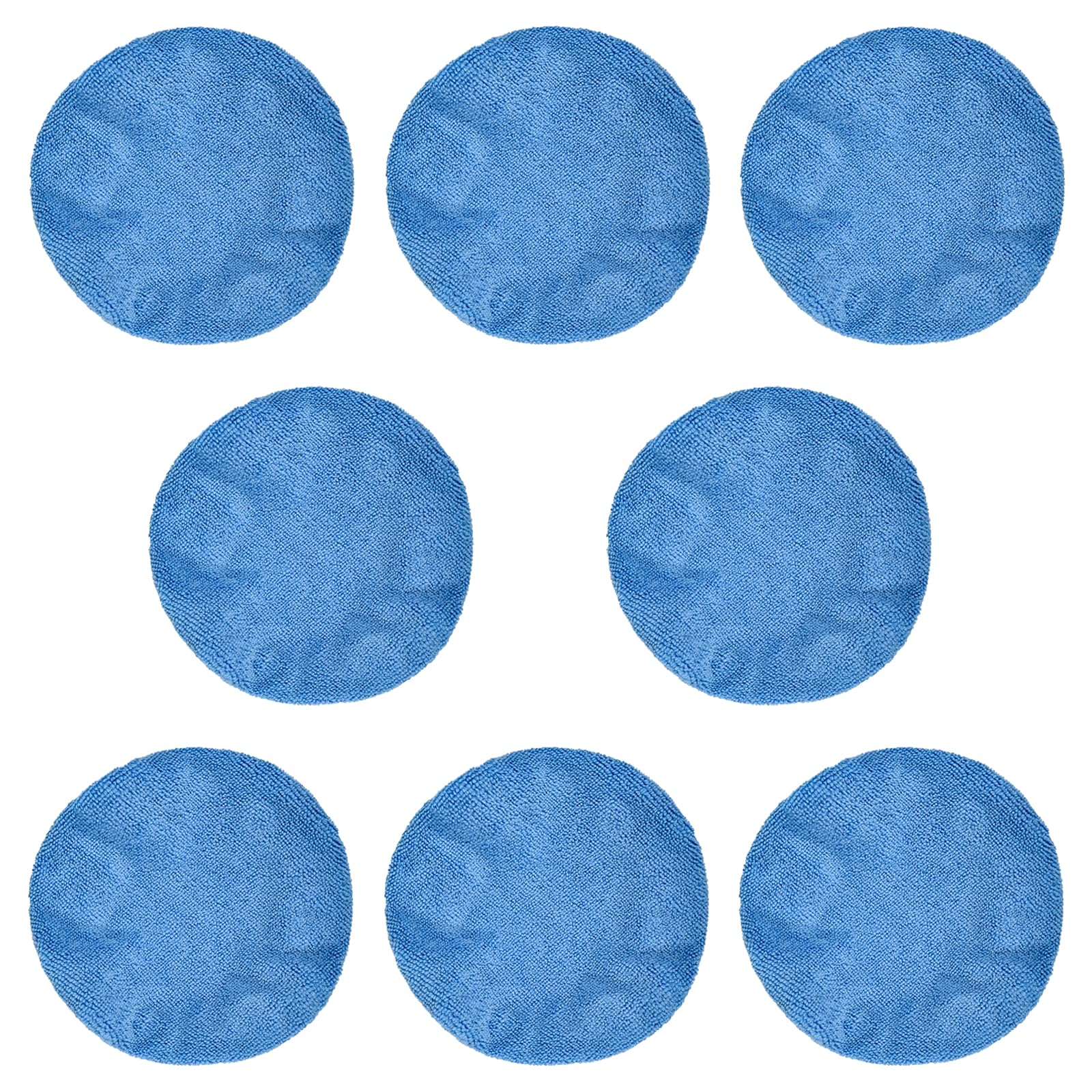 KingBra 8Pcs Car Polisher Pad Bonnet (9 to 10 Inches), Soft Microfiber Polishing Bonnet Buffing Pad Cover, Car Waxing Bonnet Wax