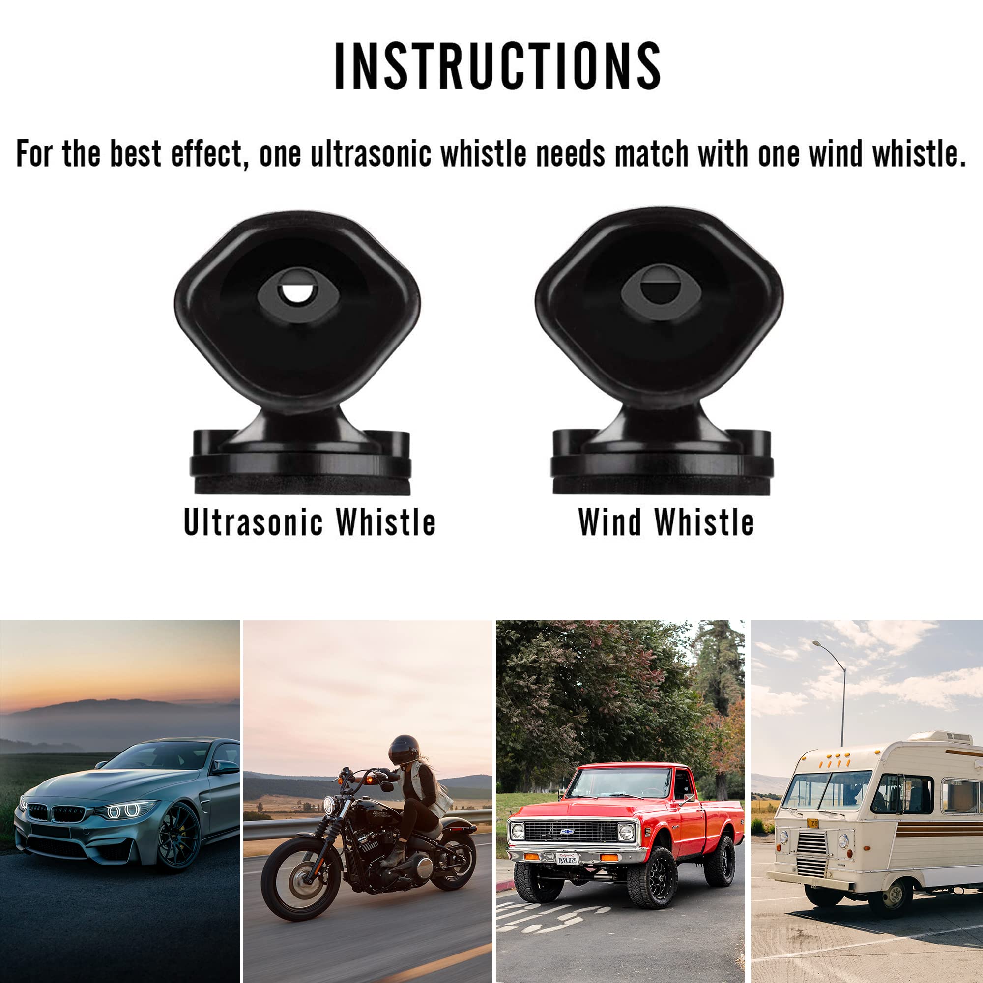 Seven Sparta 6 Pcs Deer Whistles Deer Warning Devices With Waterproof Adhesive Tapes For Car/Truck/Vehicle/Motorcycle(6)
