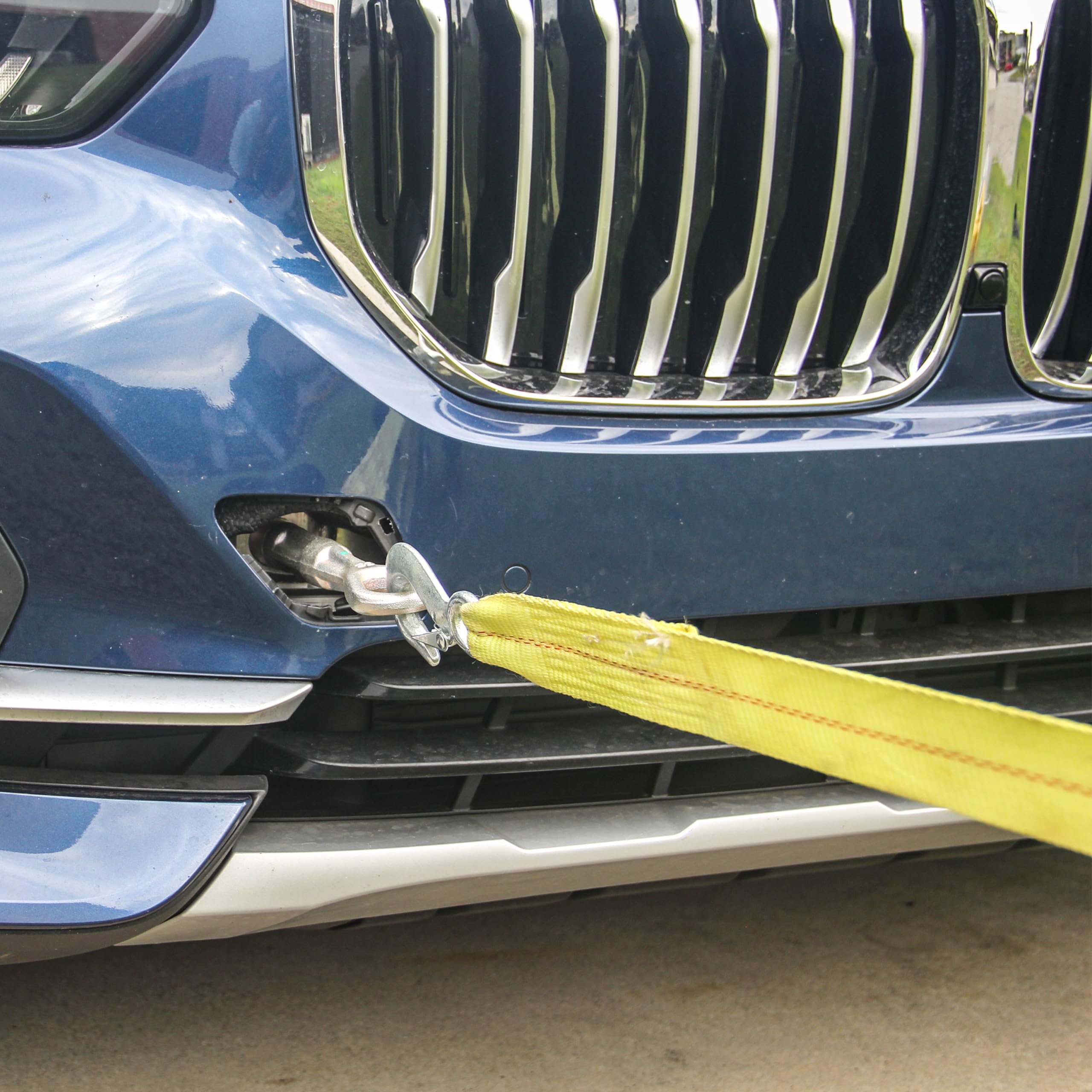Hfs(R) 2'' X 30', 4.5 Ton 2 Inch X 30 Ft. Polyester Tow Strap Rope 2 Hooks 10,000Lb Towing Recovery