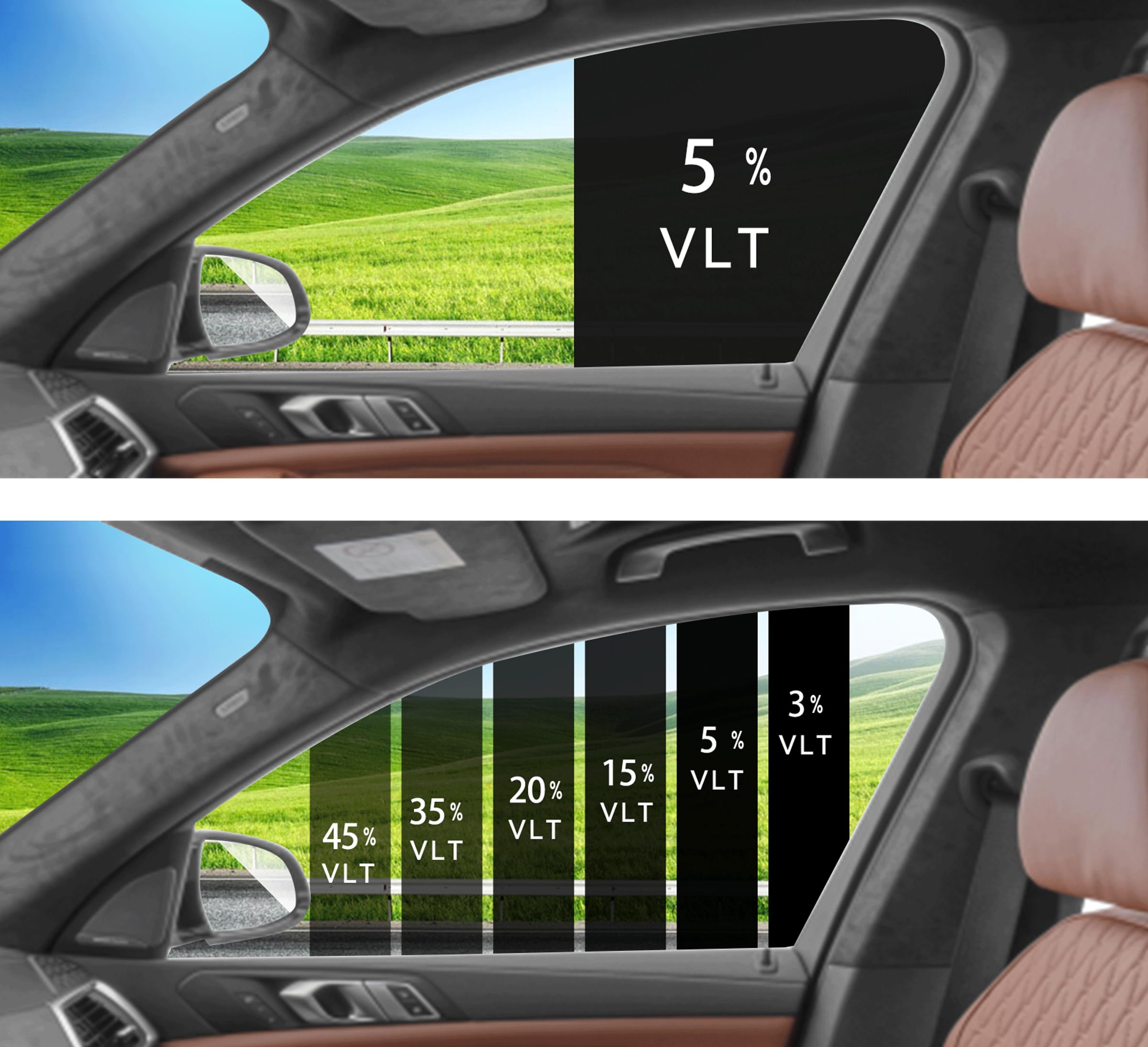 2Ply Premium Window Tint Film 36''In X 100''Ft (05% Vlt), Protects Privacy, Blocks Uv Rays, Reduces Heat, And Prevents Scratches