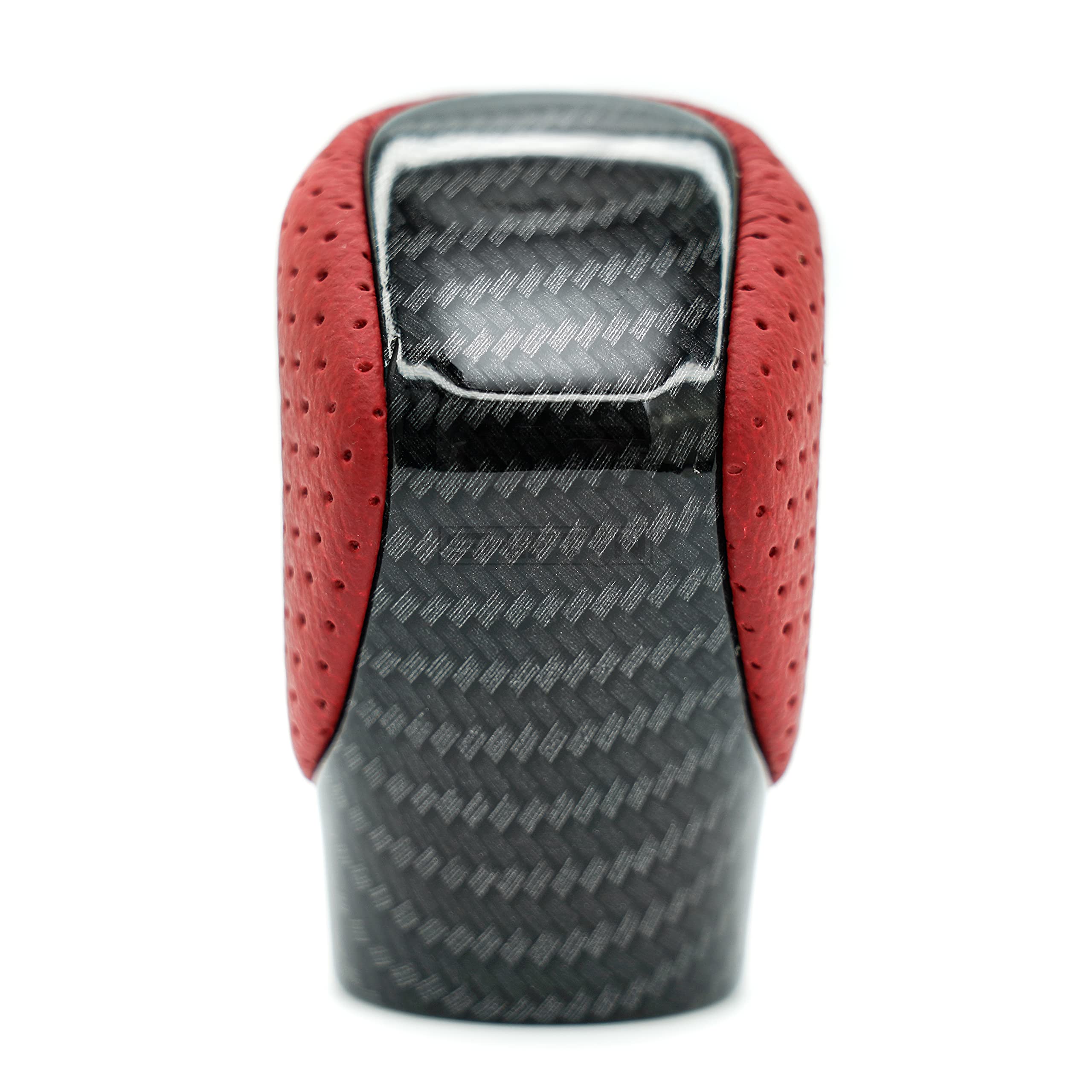 SHIFTIN Gear Shift Knob Shifter for Lexus ES GS GX is NX RC RX 200t 300 350 3450h 450hL 350L (Circuit Red Leather/Carbon Fiber P