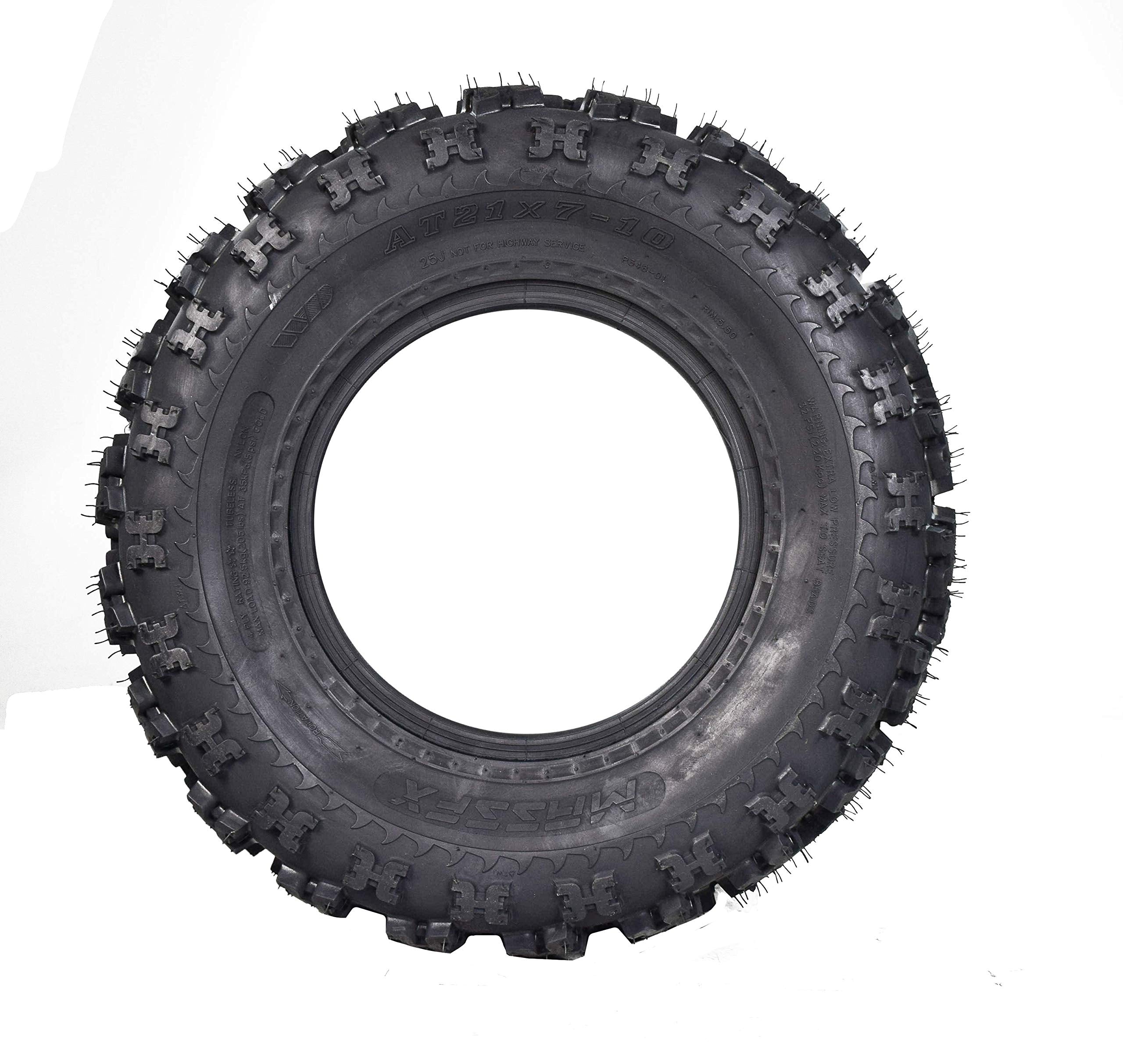 MASSFX 21x7-10 & 20x10-9 Tire Set - 4-Ply All-Terrain Tires for ATV, UTV, SxS - 15mm T