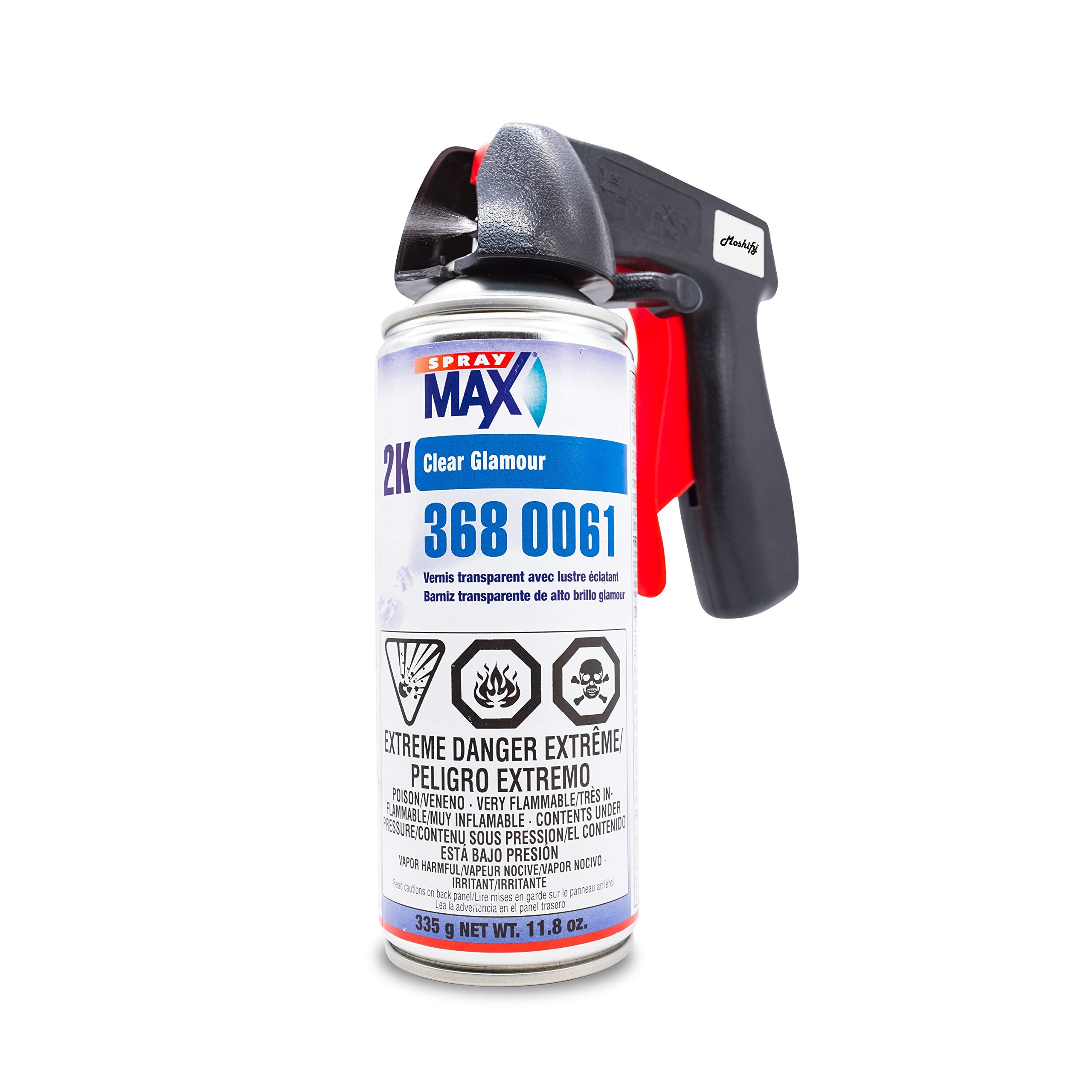 Moshify Spraymax 2K Clear Coat Aerosol Spray Can - High Gloss For Automotive Car Repair And New Paint Jobs - Two Stage Clear Coa