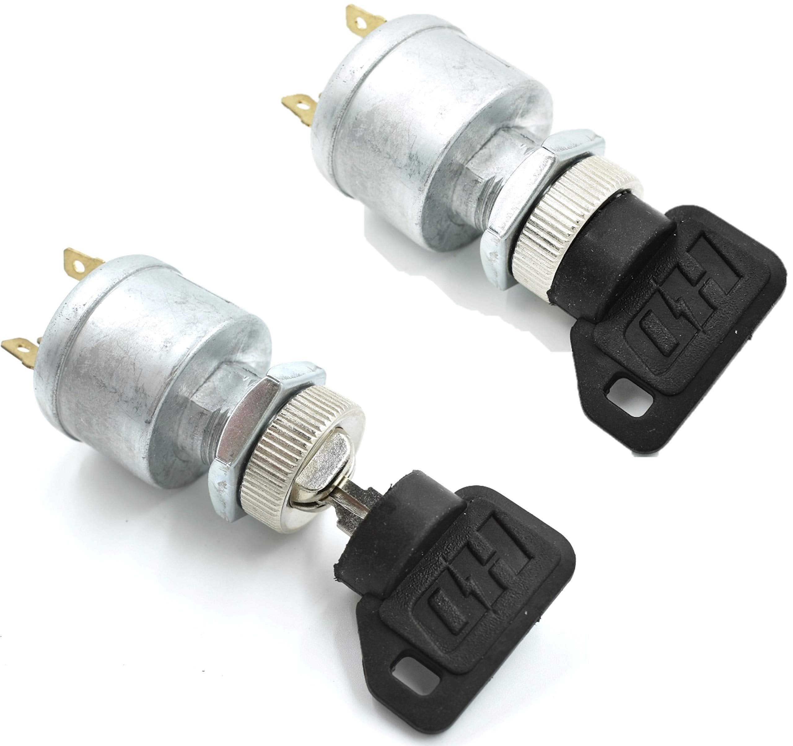HD Switch E-Z-GO Starter Ignition Key Switch Fits EZ-GO Electric Golf Cart OEM # 17421G1 17421-G1, 17134G1 17134-G1 w/ 2 Prongs